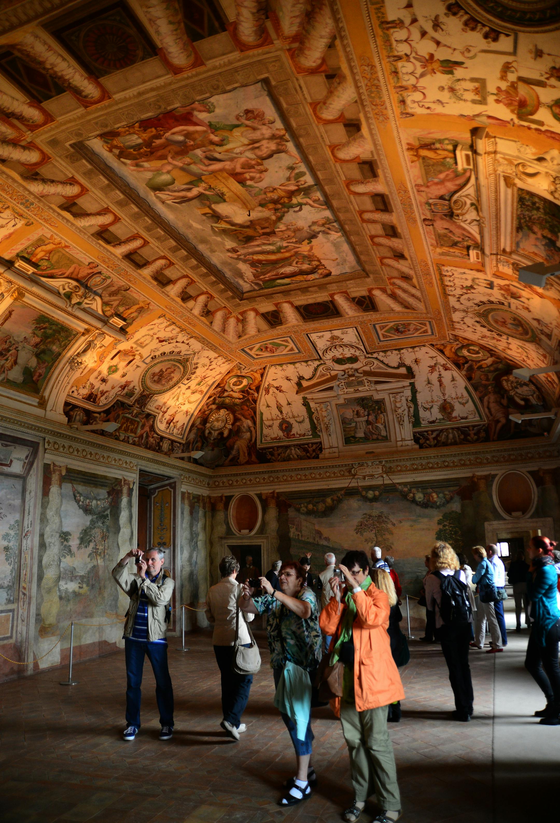 The Villa d'Este is a villa in Tivoli, near Rome, Italy. Listed as a UNESCO world heritage site, it features Renaissance architecture and Italian Renaissance gardens. The villa epitomizes the height of Renaissance culture and the gardens have influenced garden design world wide. There are hundreds of fountains and pools. Inside the villa there are also hundreds of frescoes which are painted from floor to ceiling. ] Richard.Sennott@startribune.com Richard Sennott/Star Tribune Tivoli Italy Tuesday