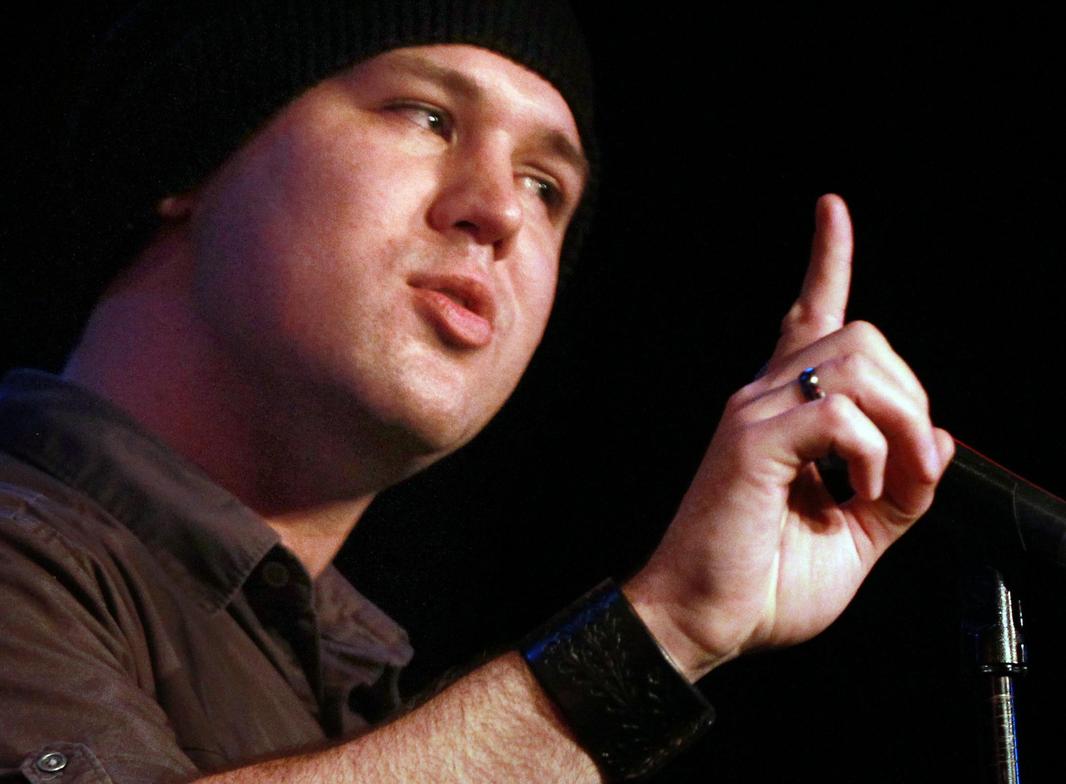 Kyle “Guante” Tran Myhre performs on stage at the Bryant-Lake Bowl for the Two Chairs Telling series. __ Kyle “Guante” Tran Myhre gave a keynote speech at a Macalaster College leadership conference, delivered a spoken-word performance at the Joe Strummer tribute and played several rapper sets. Next Friday and Saturday, he’ll be doing a little bit of everything on top of what seems like his No. 1 job, activist, as he heads up the annual Hip-Hop Against Homophobi