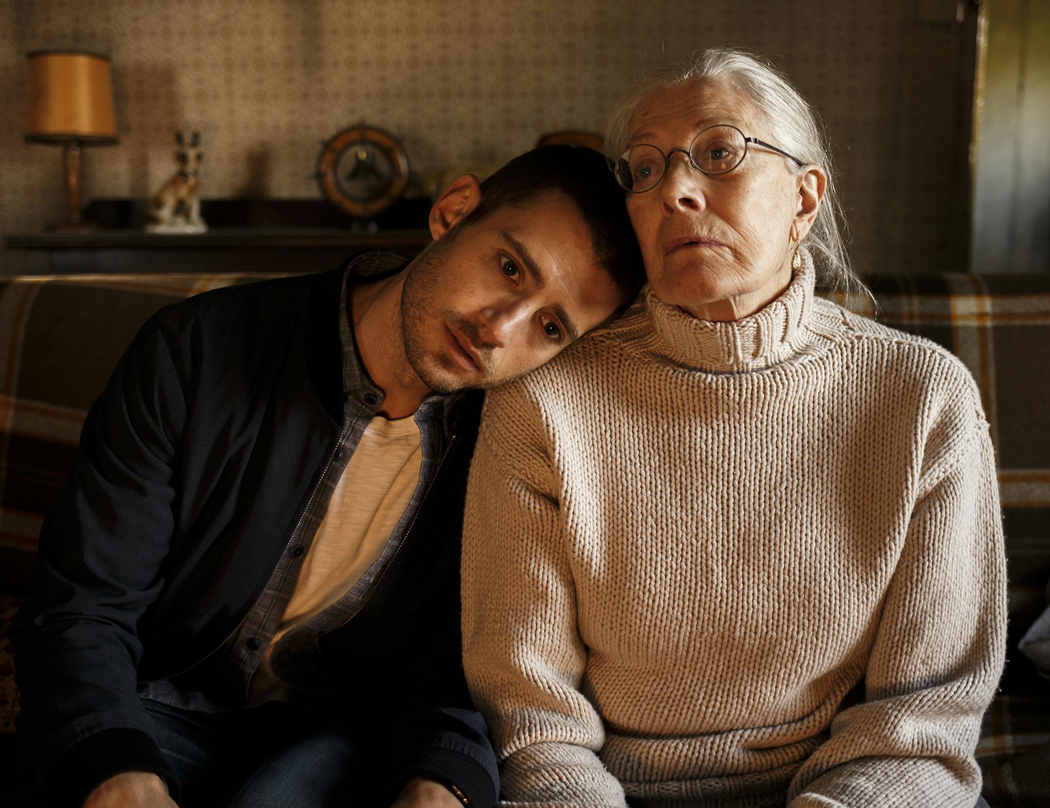 Adam (Julian Morris) and Flora (Vanessa Redgrave) in "Masterpiece: Man in an Orange Shirt."
credit: Nick Briggs/Kudos for BBC and MASTERPIECE