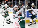 Wild players (left to right) Charlie Coyle, Jason Zucker and Nino Niederreiter are among some of the most likely to be traded as the team explores its