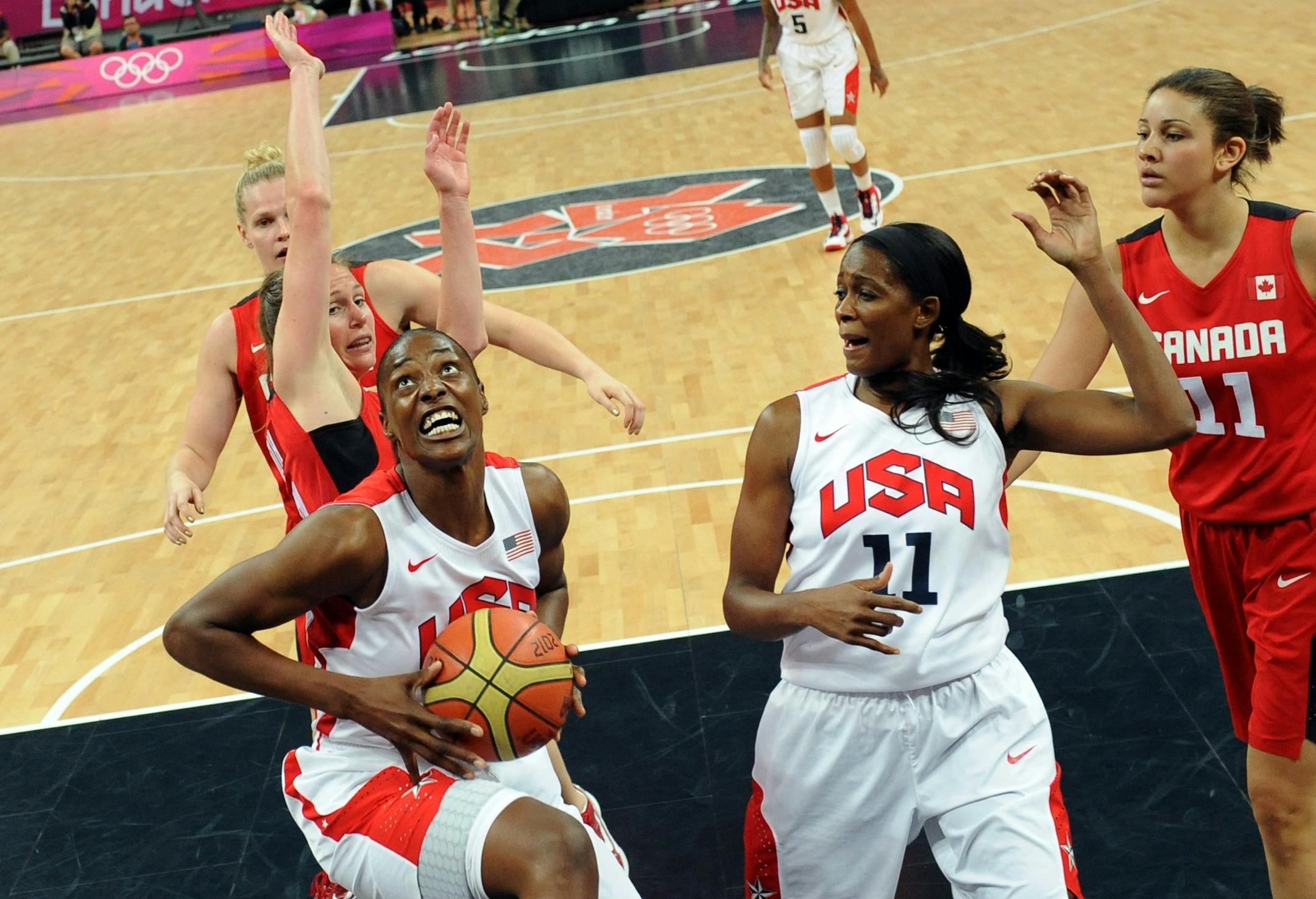 Sylvia Fowles scored against Canada during the 2012 Olympics, where she was a teammate of Seimone Augustus, Maya Moore and Lindsay Whalen.