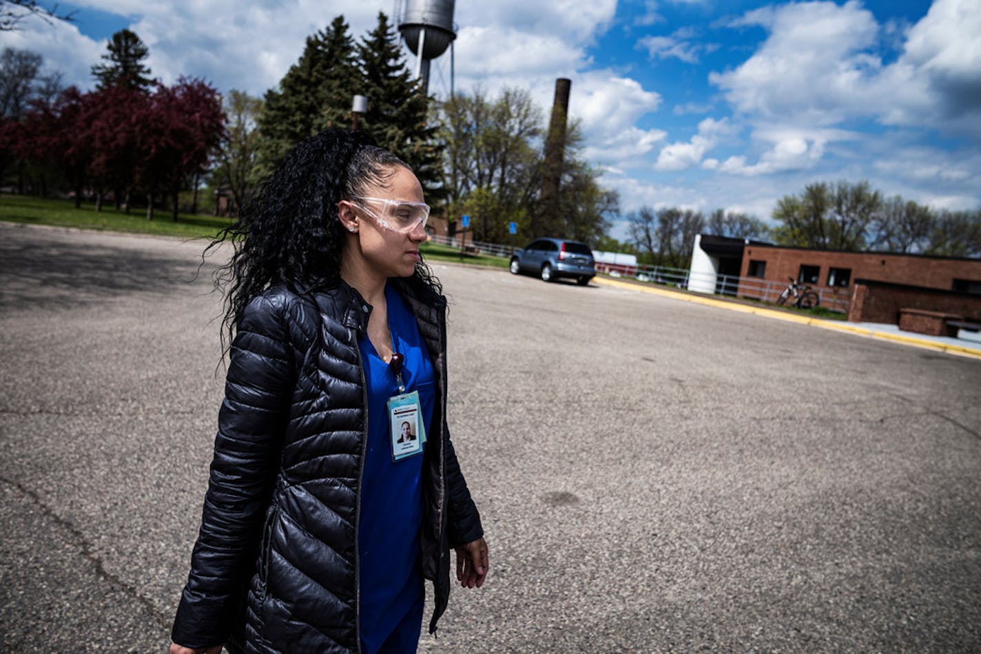 Jasmine Laducer-Kitto works at the Ramsey County Care Center, a nursing home in Maplewood that recently announced its first case of COVID-19 in a resident.