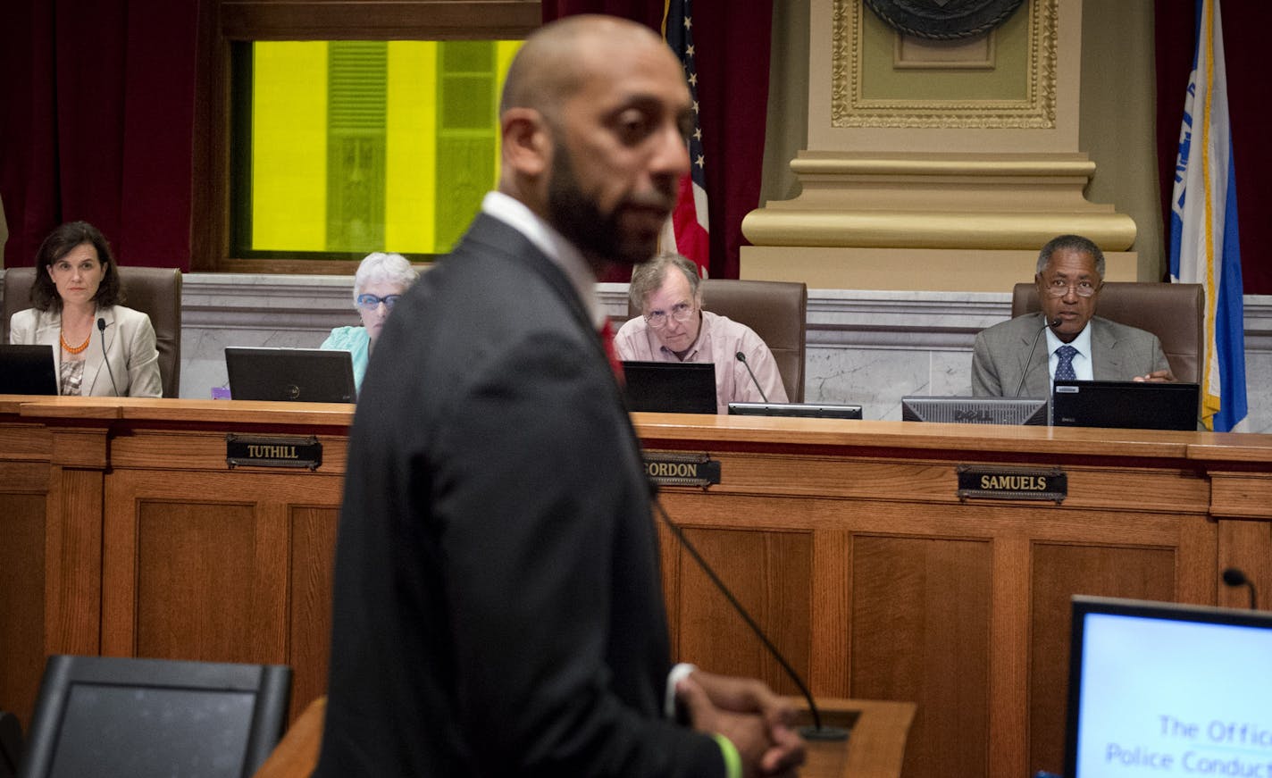 Michael Browne, director of the Office of Police Conduct Review testified Wednesday, August 21, 2013 before a committee of the Minneapolis City Council.