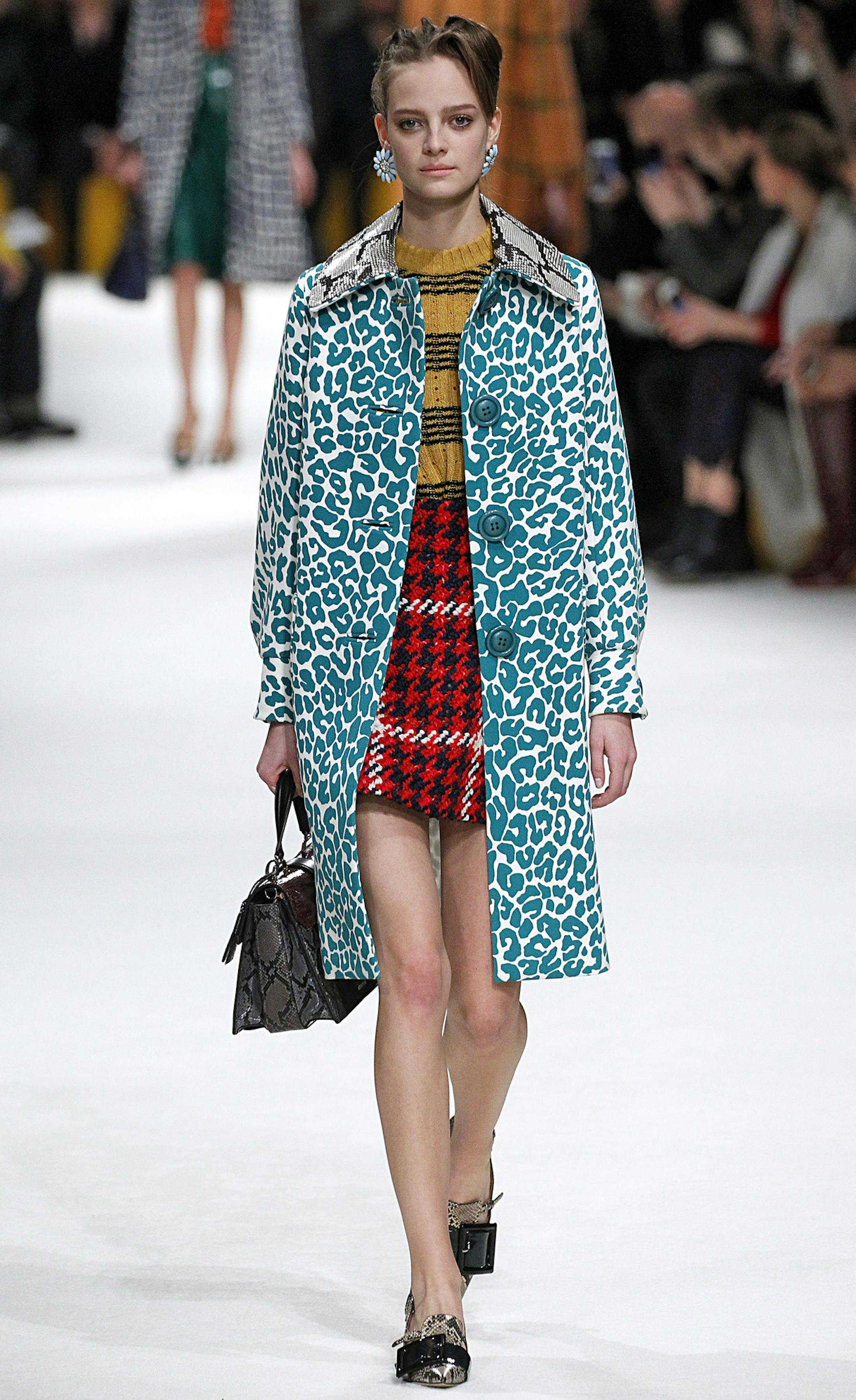 Pattern mixing at Miu Miu.