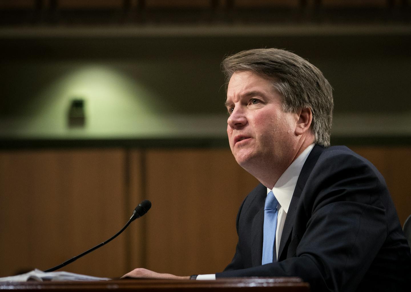 Judge Brett Kavanaugh, President Donald Trump's nominee for the U.S. Supreme Court, during the third day of his confirmation hearing before the Senate Judiciary Committee on Capitol Hill in Washington, Sept. 6, 2018.