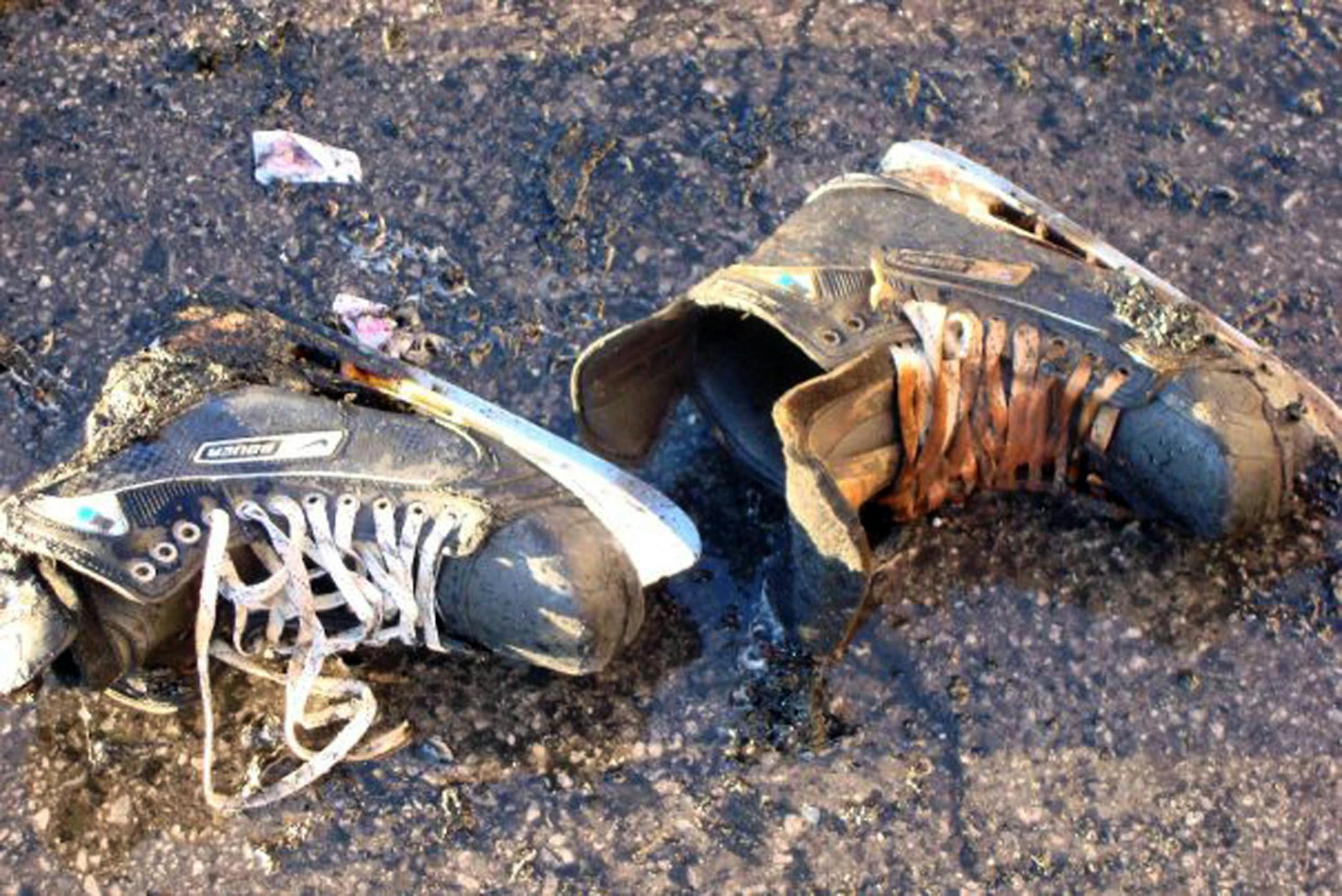 Burned skates.