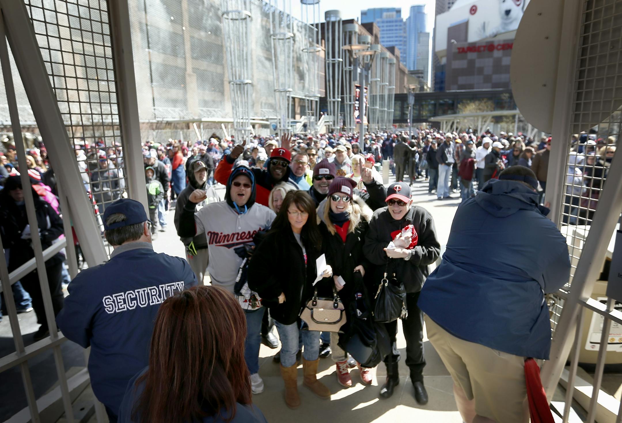 The gates were opened at Target Field for fans for the Minnesota Twins home opener.