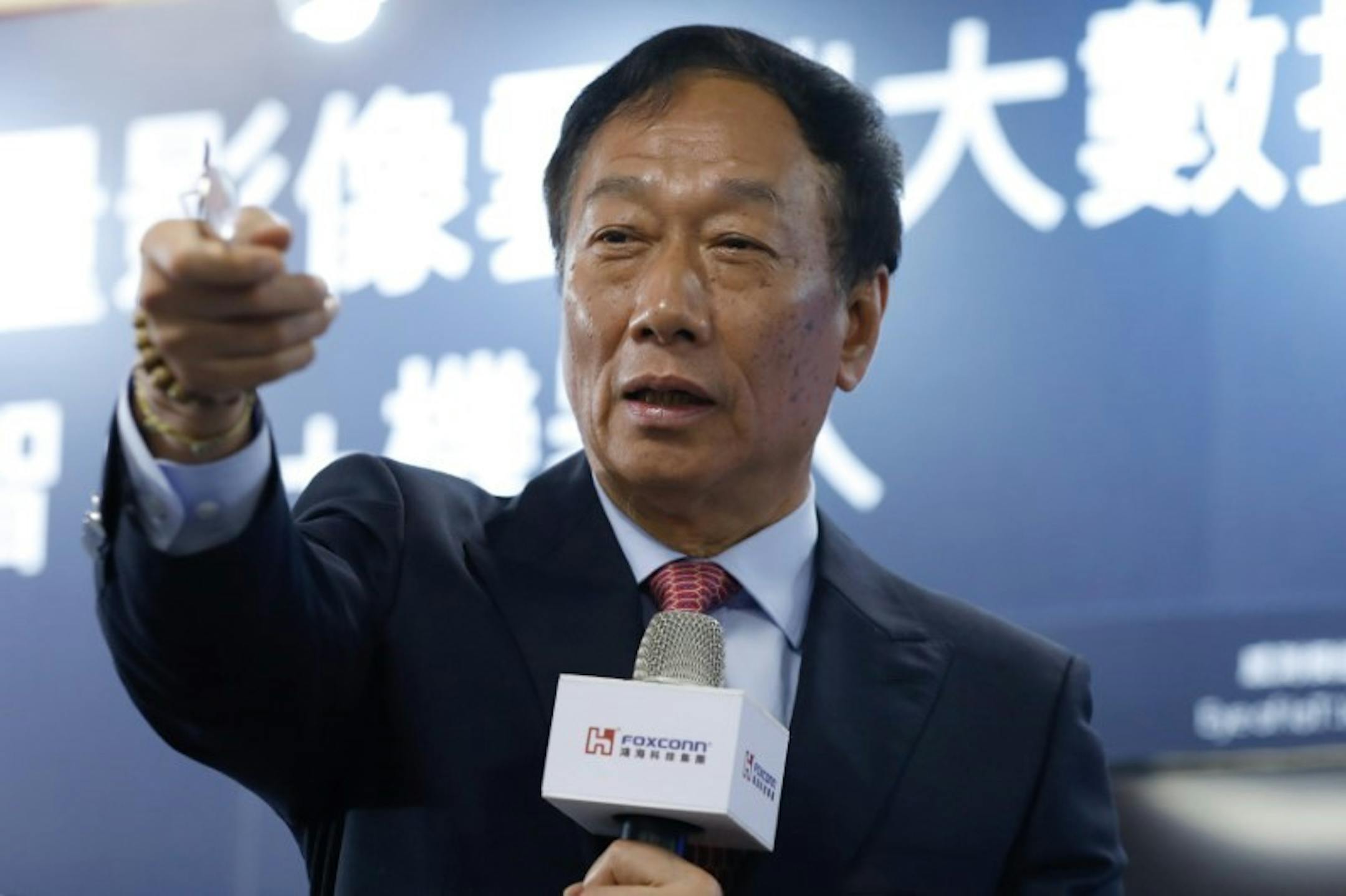 Terry Gou, founder and chairman of Foxconn speaks during a news conference, in Taipei, Taiwan June 22, 2017. REUTERS/Tyrone Siu