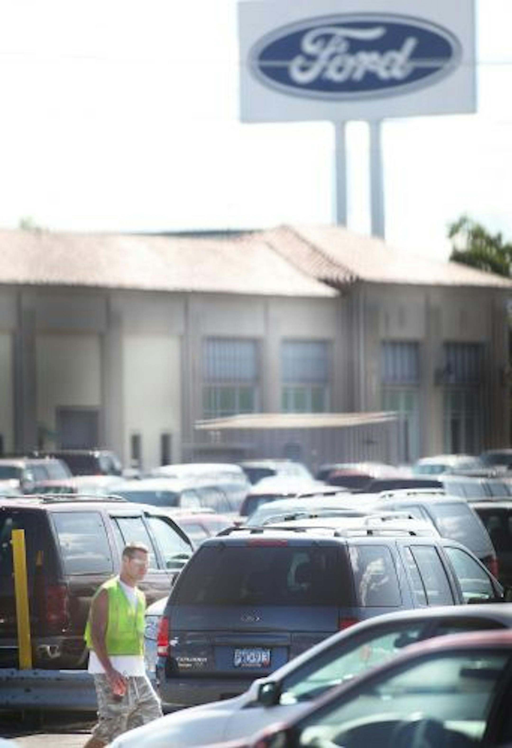A Ford employee walked to his car after a shift at the St. Paul assembly plant Wednesday.