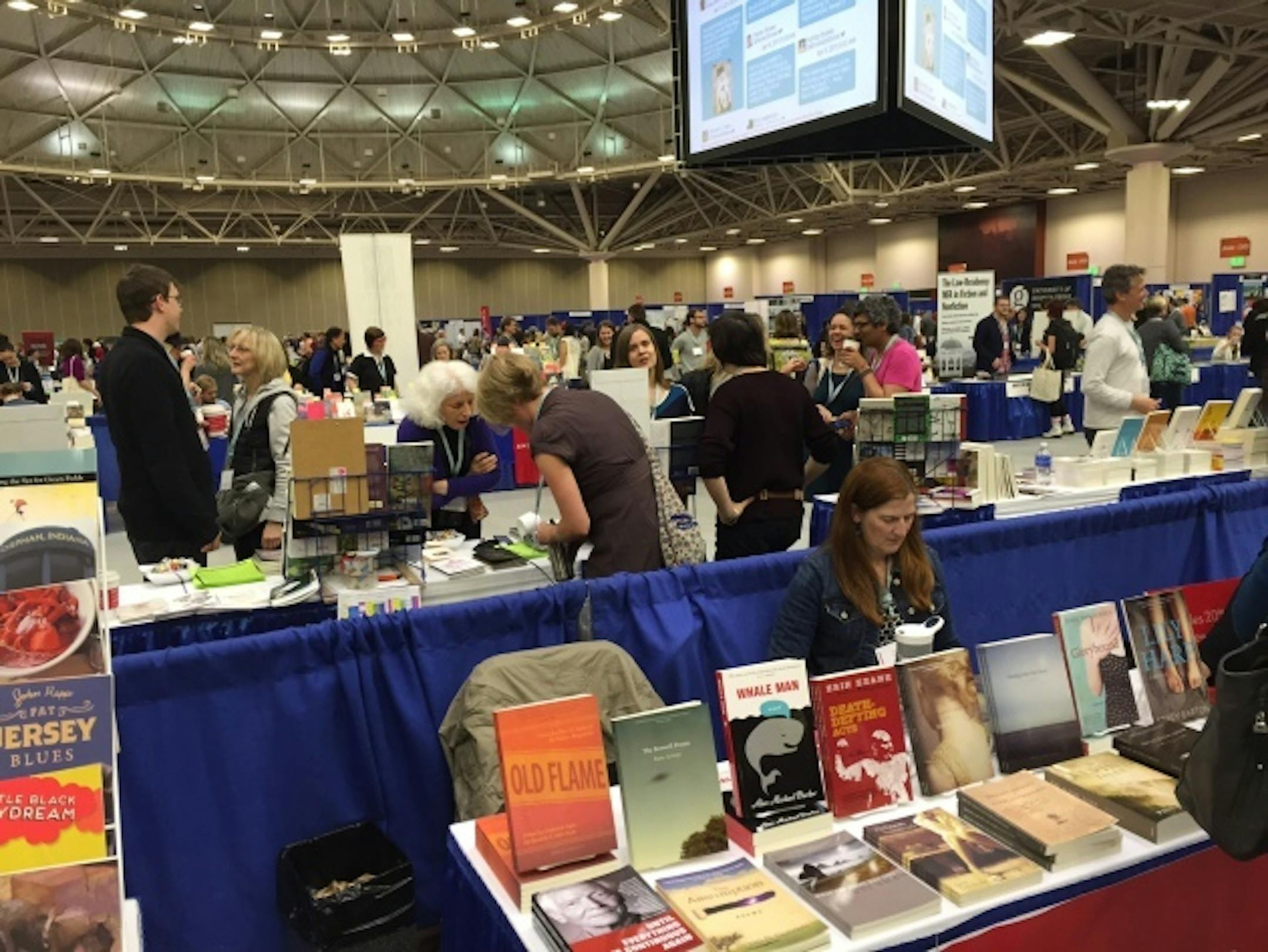 The book fair is huge, a big literary party