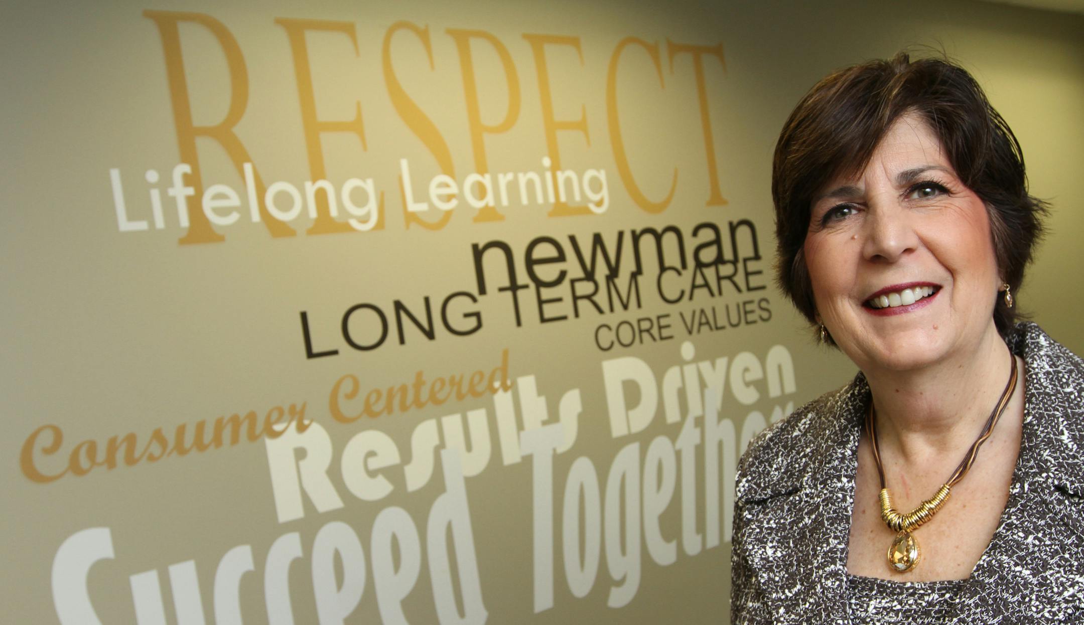 Deb Newman, founder of Newman Long Term Care, was photographed on 1/31/13 at the company offices in Richfield. As a new insurance agent, Deb Newman decided more than 20 years ago to specialize in the little-known area of long-term care. Since then she's become a national expert on the subject, exemplified in her volunteer leadership with national professional organizations and her nomination January to serve as a business voice on a federal Long Term Care Commission that's studying the issue as