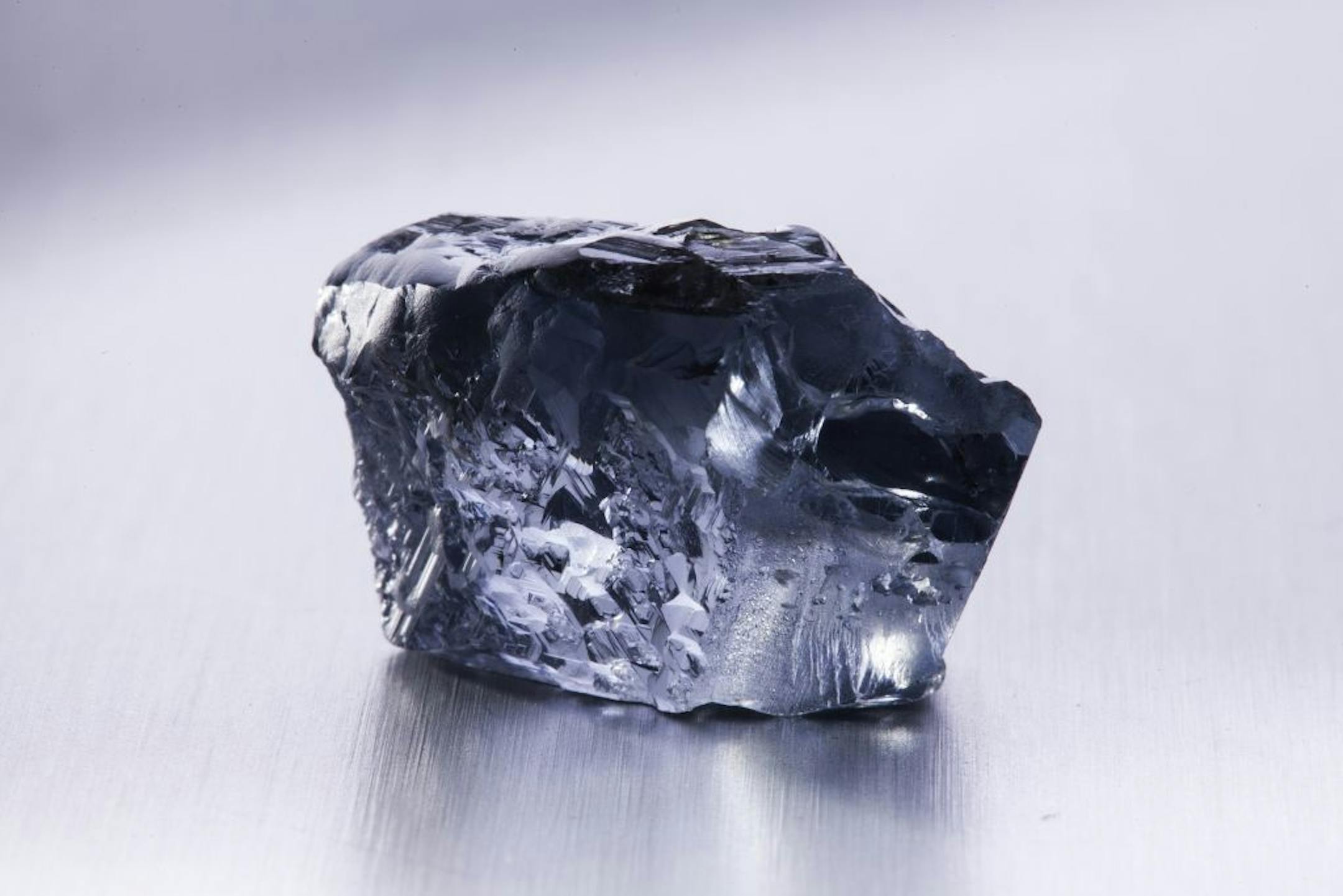 Image taken Friday Jan. 18, 2014 and made available by Petra Diamonds of a 29.6 carat blue diamond which was recovered at the Cullinan Diamond Mine near Pretoria, South Africa.