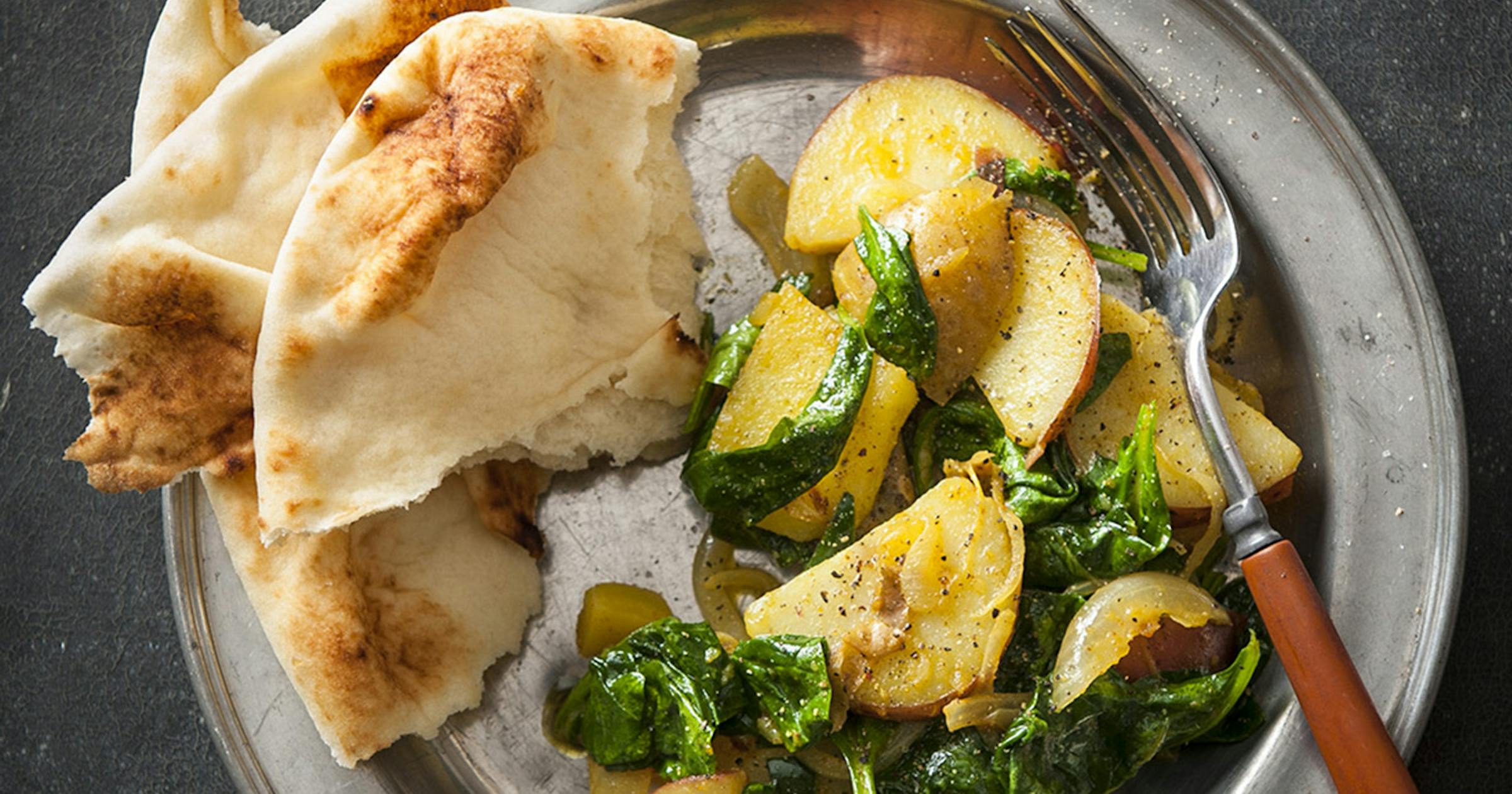 Recipe: Indian Inspired Spinach and Potatoes