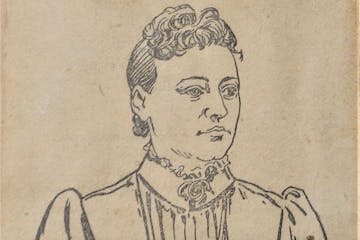 A newspaper engraving of murder victim Lena Olson.