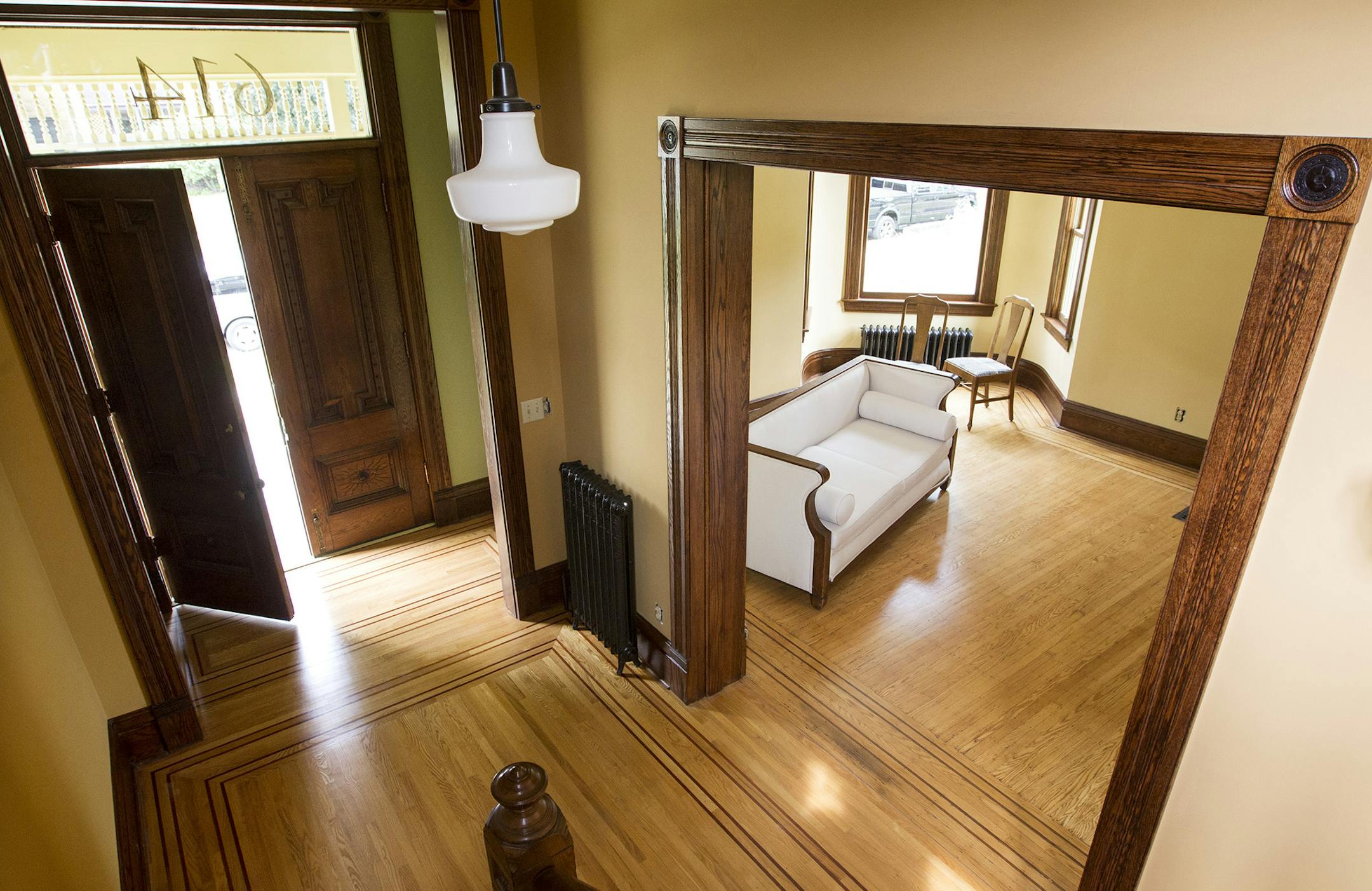 An 1880's Victorian home on Dayton Avenue in St. Paul has been refurbished by Hengelfelt Restoration and will soon be put on the market. Photographed August 20, 2014. (Courtney Perry/Special to the Star Tribune)