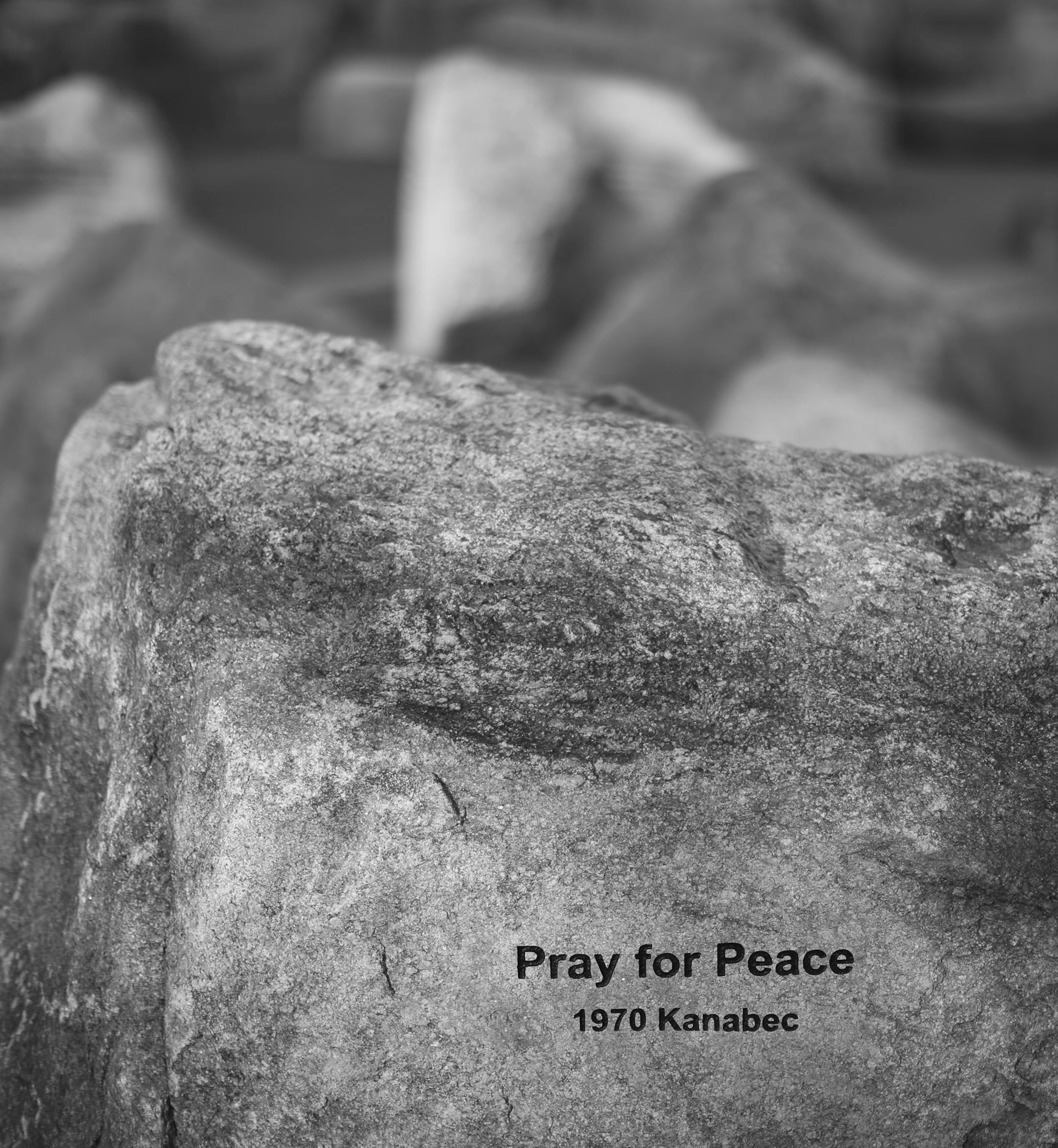Detail of one of the Story Stones. ] JEFF WHEELER • jeff.wheeler@startribune.com The Military Family Tribute on the grounds of the State Capitol include a small collection of boulders called Story Stones that bear inscriptions of poignant snippets of correspondence between Minnesota servicemen and women and their families. There are 87 boulders - one for each Minnesota county - in the memorial, which was dedicated last June. The story stones were photographed on Sunday evening, May 22, 20