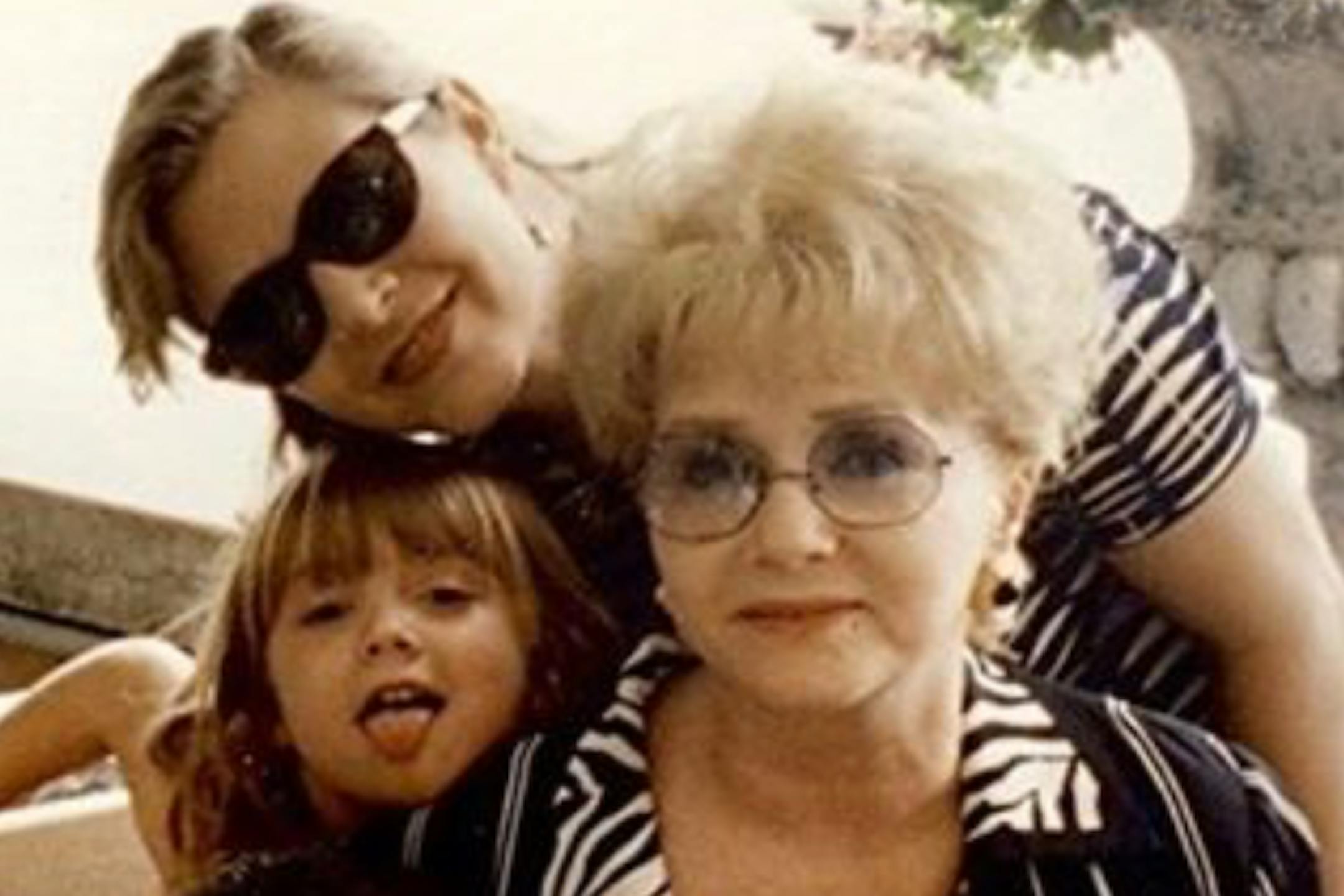 A photo posted on Instagram by actress Billie Lourd shows her as a child with mother Carrie Fisher and grandmother Debbie Reynolds.