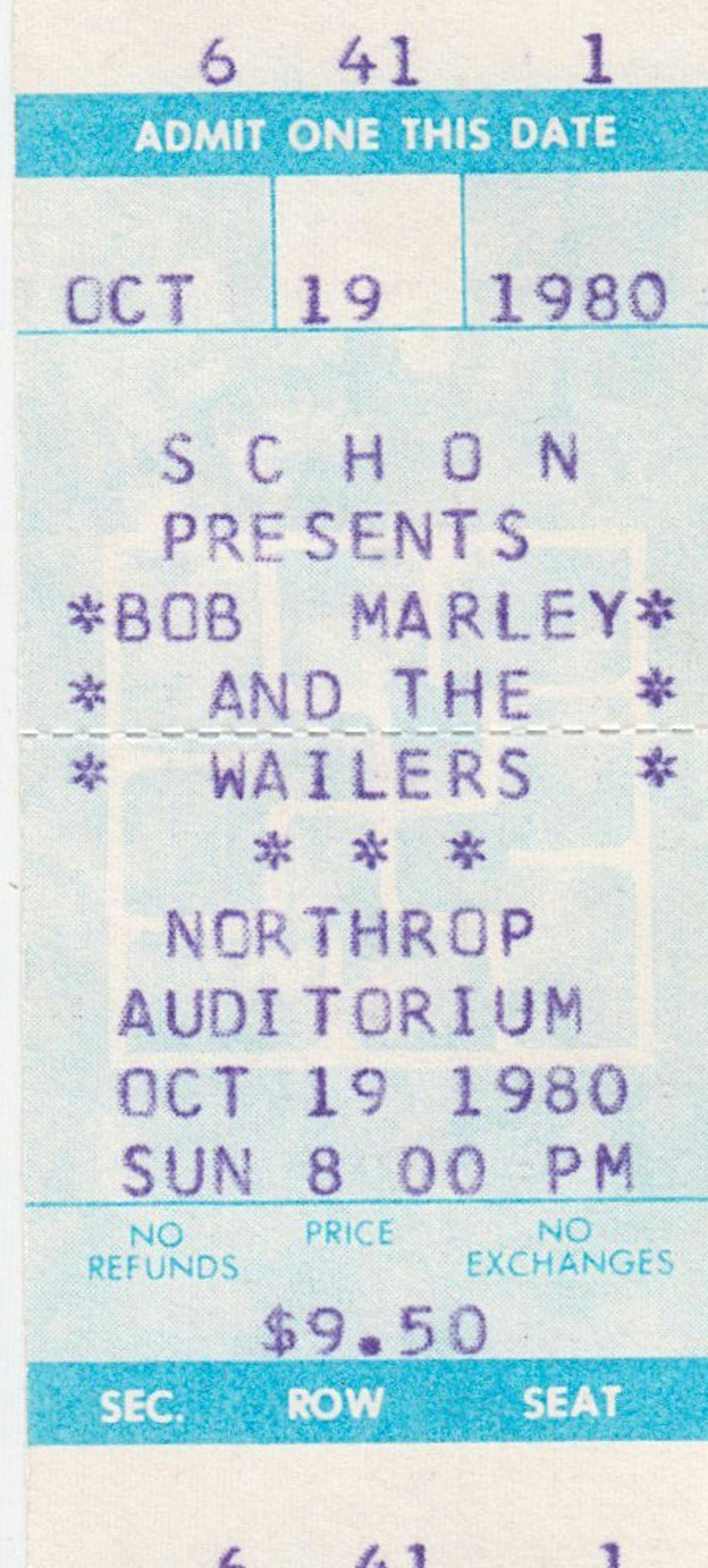 Ticket stub from the cancelled show. Courtesy Jeff Kleinbaum.