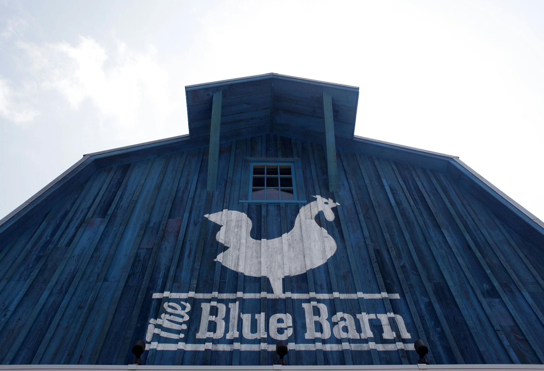 The Blue Barn, in the new West End Market at the State Fair, features reclaimed wood siding.