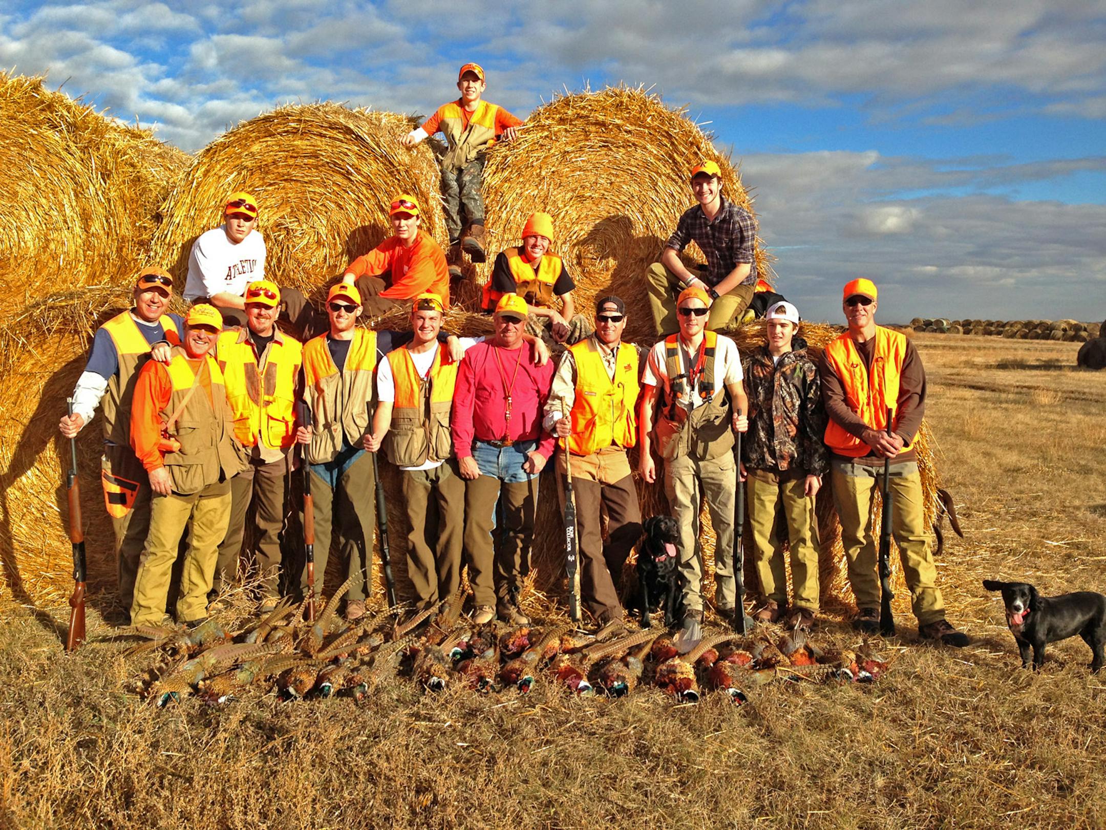 A group of Twin Cities dads and their sons on their annual pheasant hunting trip to South Dakota. The fall journeys were begun about five years ago after one of the fathers, Greg Fecho, worried that too few kids were learning about hunting and the outdoors first-hand.