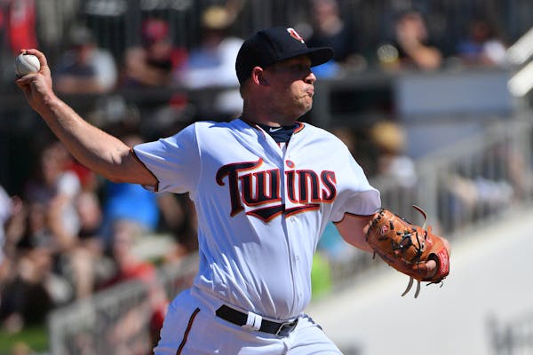 The Twins' fifth spot in the rotation appears to be coming down to Tyler Duffey, above, and Phil Hughes.