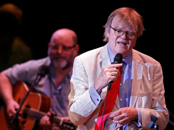 Garrison Keillor sang during the live 2016 broadcast of "A Prairie Home Companion" at the State Theatre in Minneapolis.