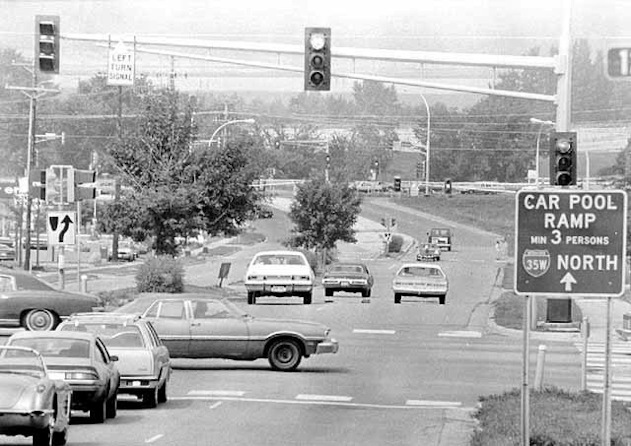 Minnesota Historical Society This photo from 1979 shows Nicollet Avenue and Burnsville Parkway, the future site of the Heart of the City.