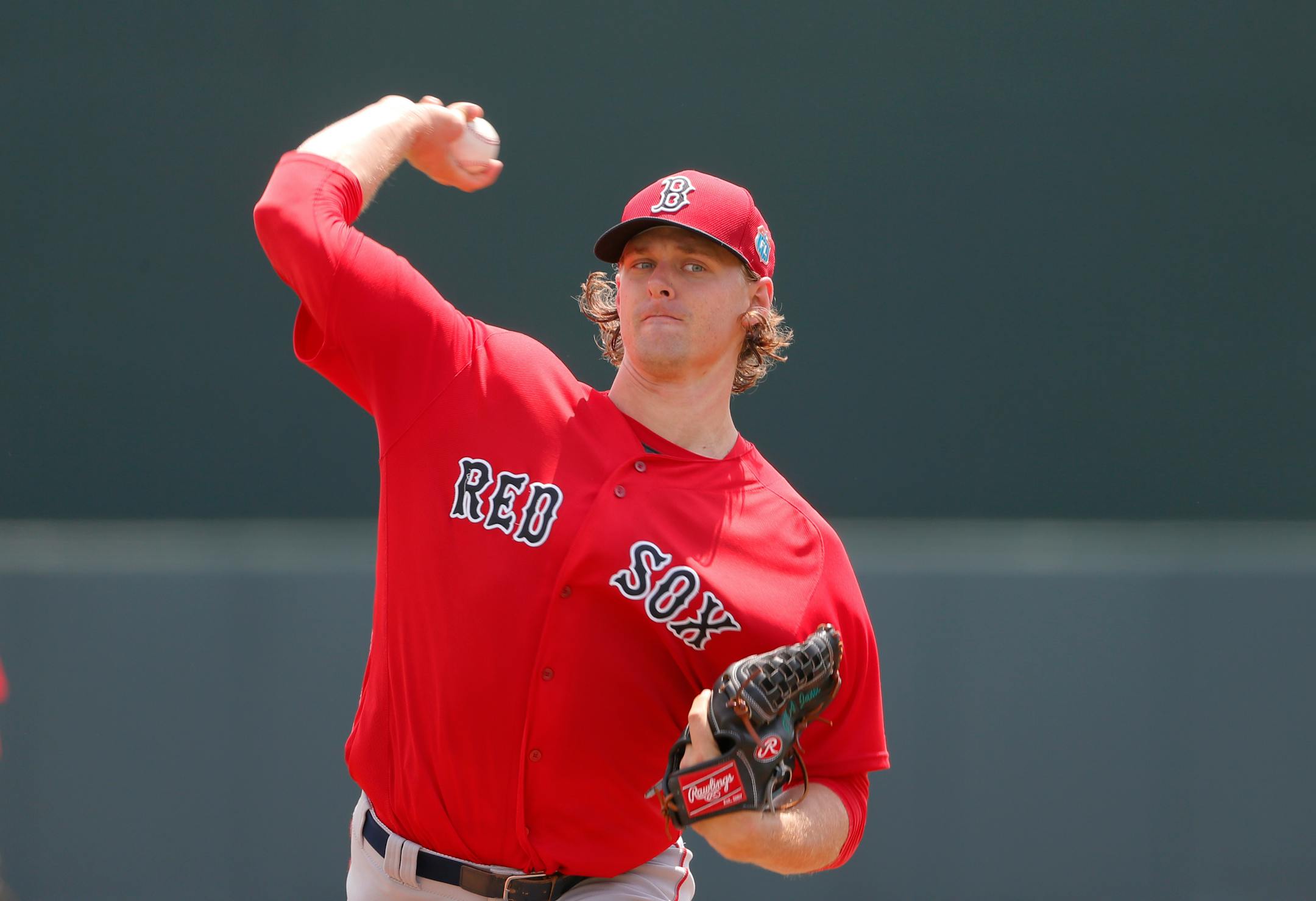 Justin Haley, with the Red Sox last season in spring training.