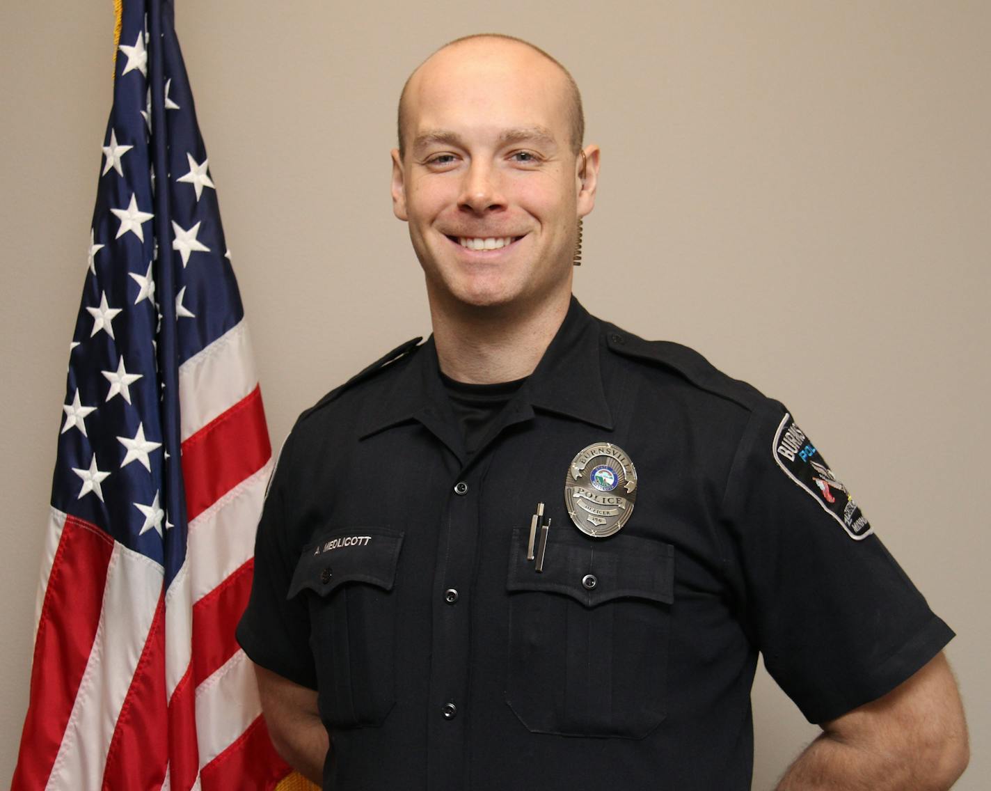 A photograph of Burnsville Police Sgt. Adam Medlicott