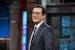 FILE -- Stephen Colbert during rehearsal of "The Late Show" in New York, April 4, 2017.
