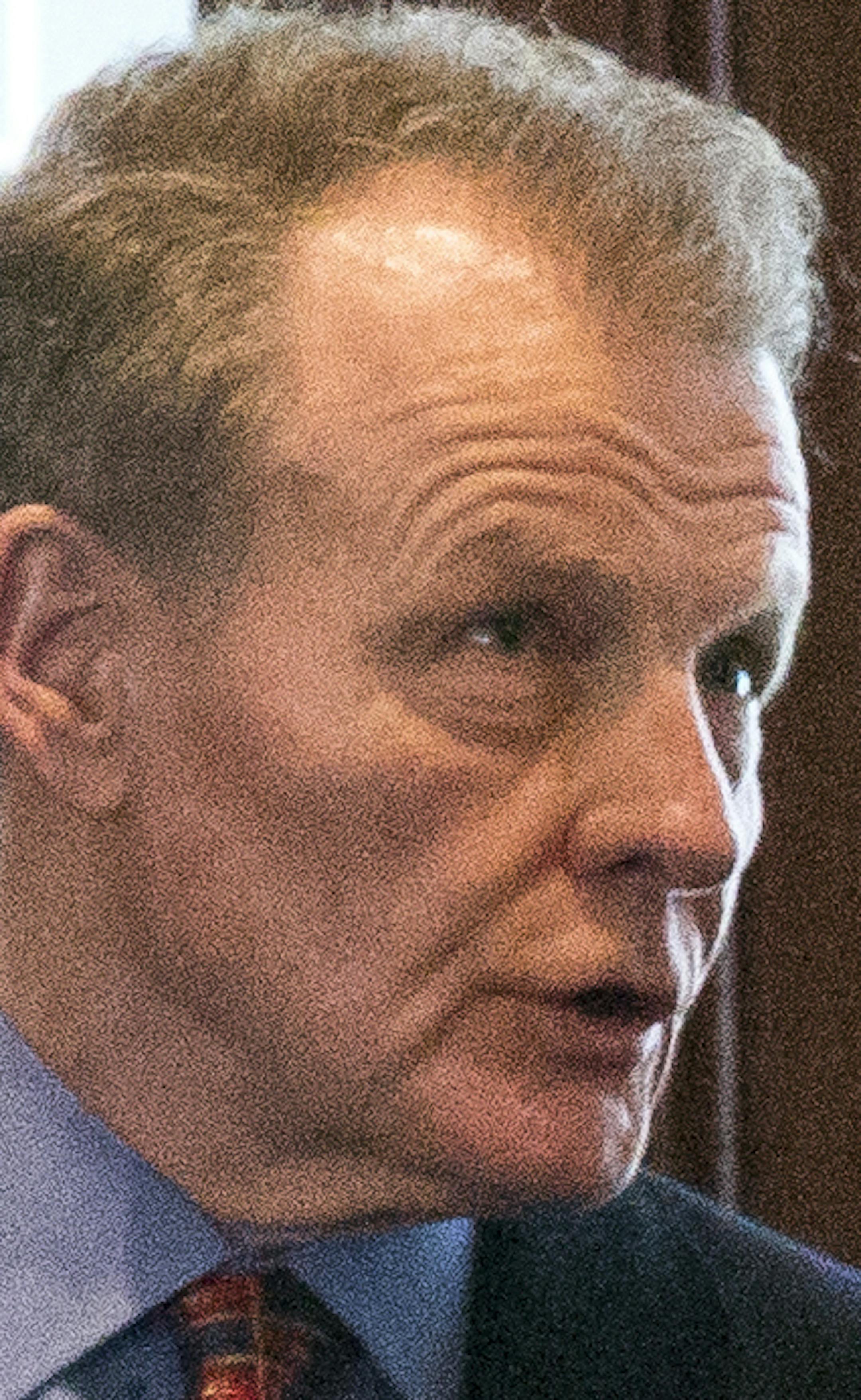 FILE - In this July 4, 2017, file photo, Illinois House Speaker Michael Madigan, D-Chicago, left, and Senate President John Cullerton, D-Chicago, talk on the Senate floor at the Capitol in Springfield, Ill. After Denise Rotheimer testified on Oct. 31, 2017, that Illinois State Sen. Ira Silverstein, D-Chicago, sexually harassed her last year, Madigan plans to call legislation requiring sexual-harassment awareness training for everyone working in the Illinois state Capitol this week. (Rich Saal/Th