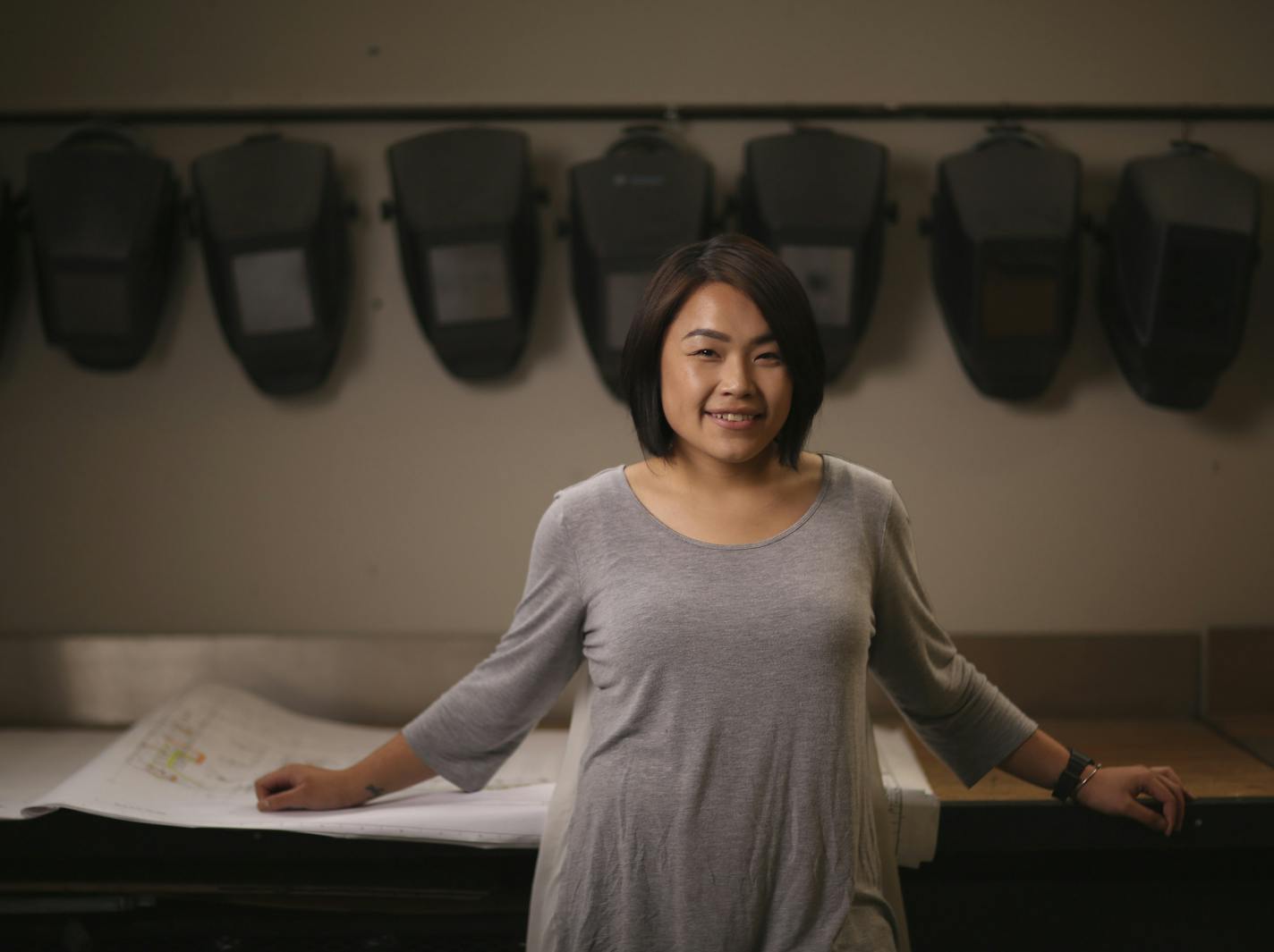 Melysia Cha, a construction management student in the Women In Technical Careers program at Dunwoody College of Technology. ] JEFF WHEELER &#xef; jeff.wheeler@startribune.com Melysia Cha, a construction management student, and Tovah Penning, an HVAC student, are among an elite and highly non-traditional cohort of low-income women pursuing associate's degrees at Dunwoody College of Technology through its Women In Technical Careers program. They were photographed along with Maggie Whitman in the H