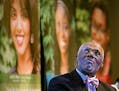 Justice Alan Page watched a video during the Page Foundation awards ceremony at the University of Minnesota Thursday, June 25, 2015 in Minneapolis, MN
