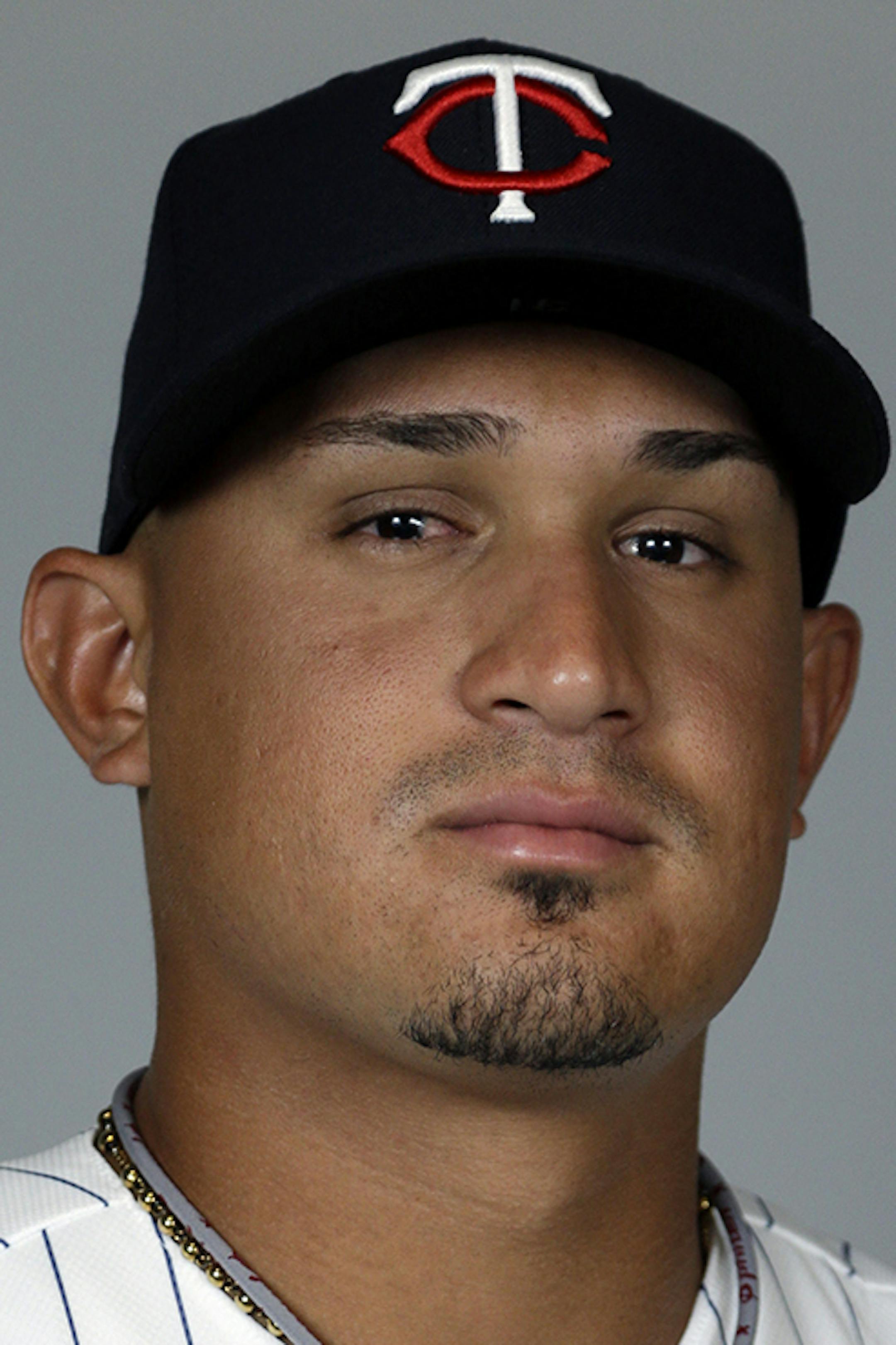 This is a 2014 photo of left fielder Oswaldo Arcia of the Minnesota Twins baseball team. This image reflects the Twins active roster as of Tuesday, Feb. 25, 2014 when this image was taken. (AP Photo/Steven Senne) ORG XMIT: FLSR1