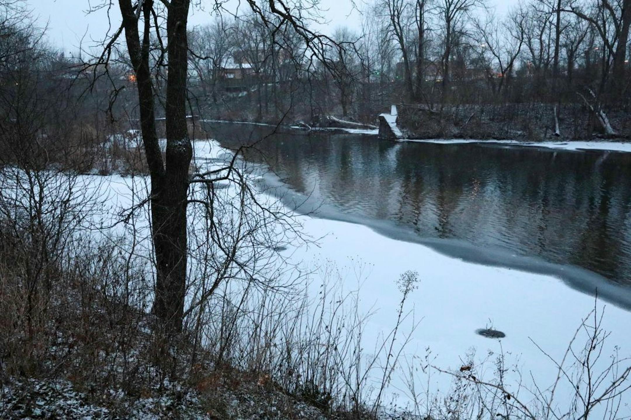 The Kinnickinnic River flows though Heritage Park.