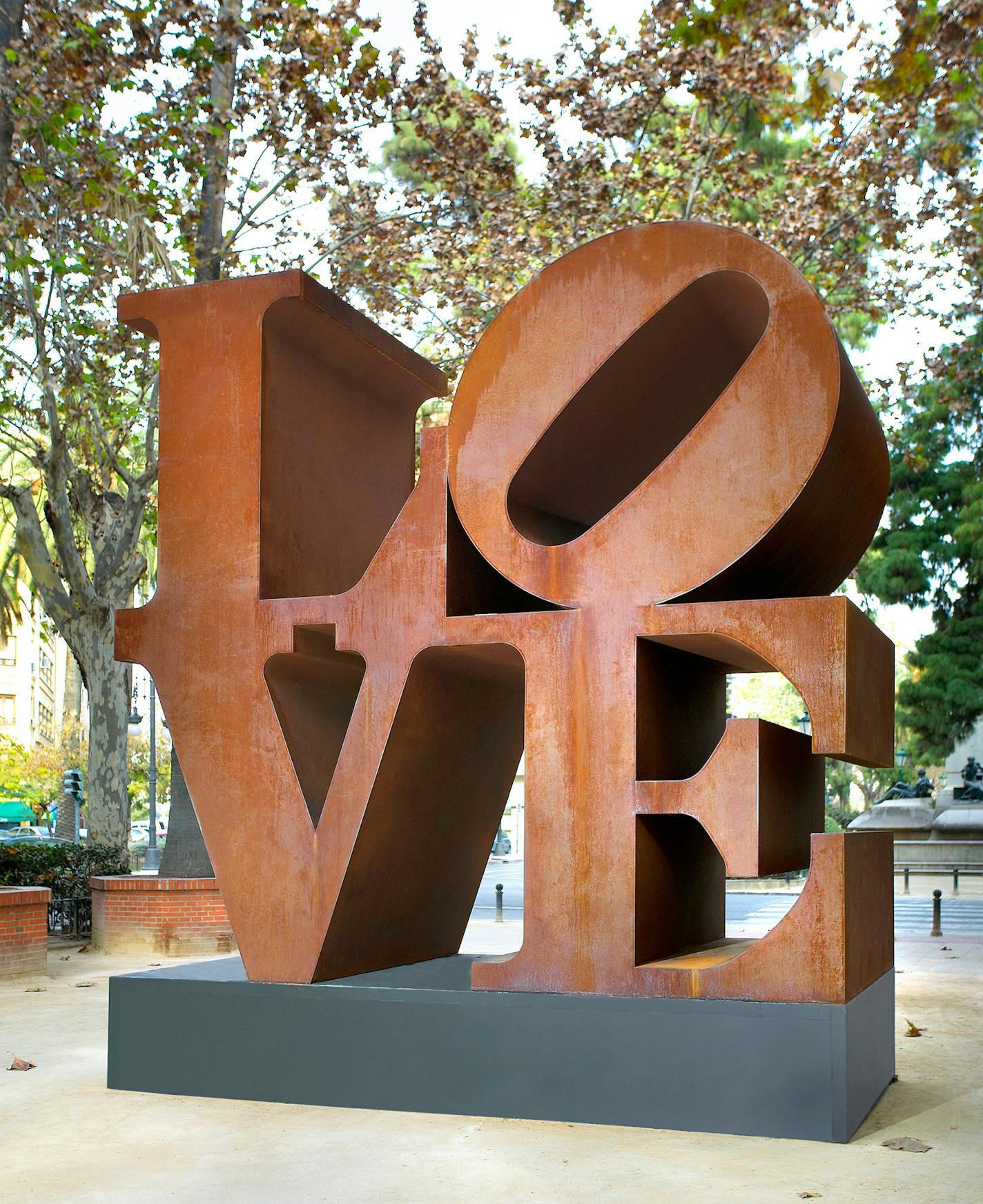 Robert Indiana's signature work, made of Cor-Ten steel, will be near the "Spoonbridge."