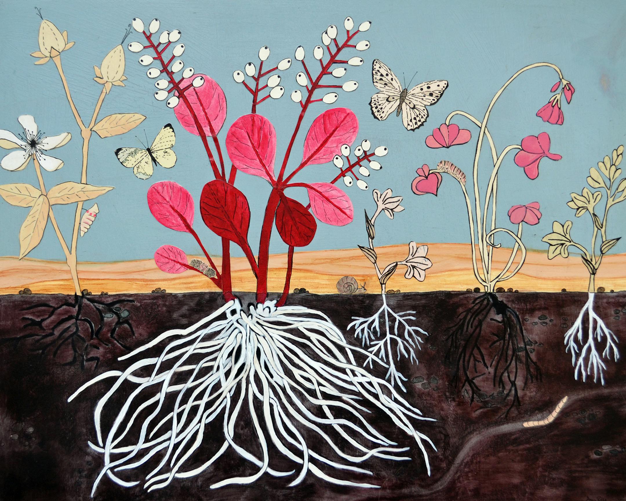 "Root Down," a painting by Amy Rice