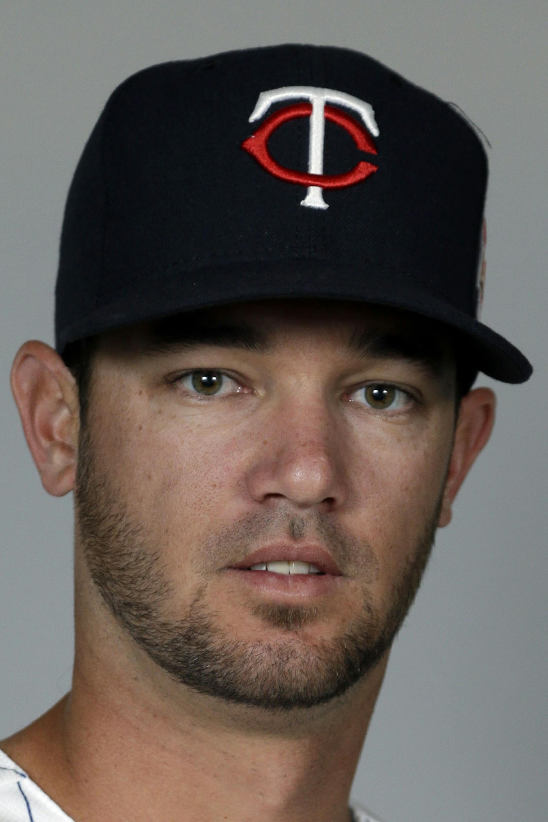 This is a 2014 photo of pitcher Kris Johnson of the Minnesota Twins baseball team. This image reflects the Twins active roster as of Tuesday, Feb. 25, 2014 when this image was taken. (AP Photo/Steven Senne) ORG XMIT: FLSR1