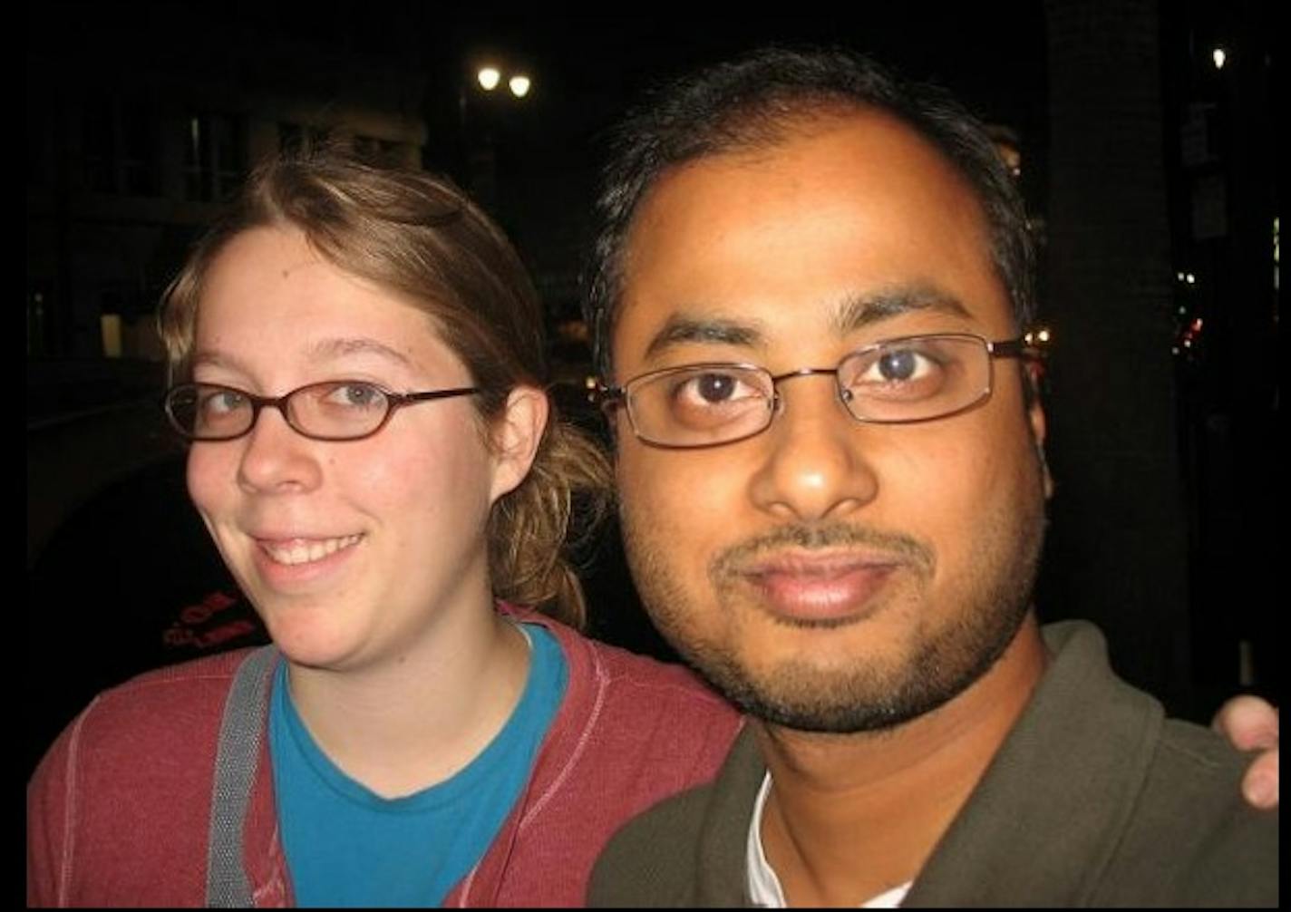 Ashley Hasti, left, and Mainak Sarkar.