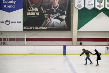 Skaters enjoy the ice during an open skate at the National Sports Center's Ramsey County Arena inside the Schwan Super Rink Thursday, Nov. 16, 2017, i