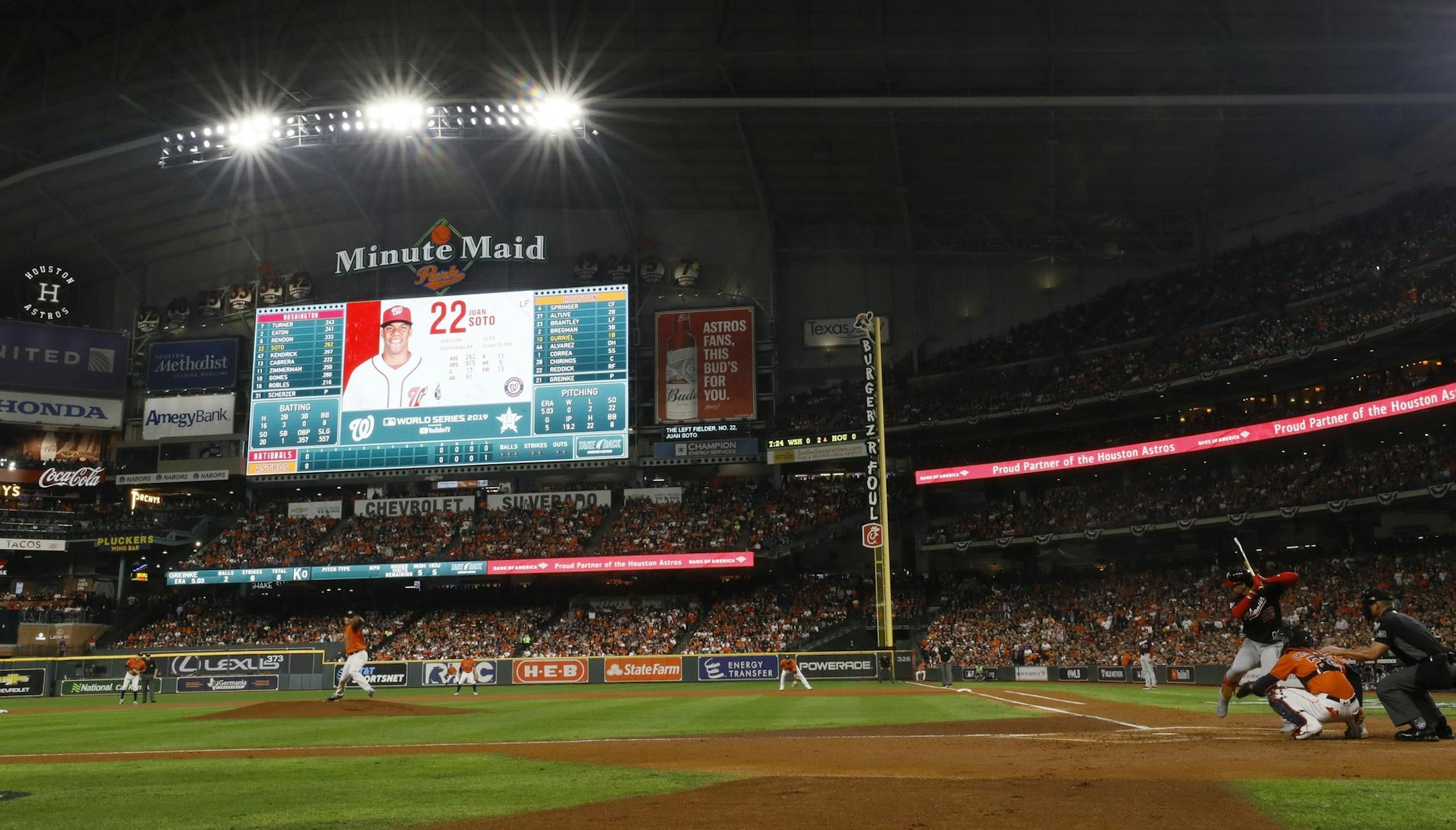 Houston Astros starting pitcher Zack Greinke throws during the second inning of Game 7 of the baseball World Series against the Washington Nationals Wednesday, Oct. 30, 2019, in Houston. (AP Photo/Matt Slocum)