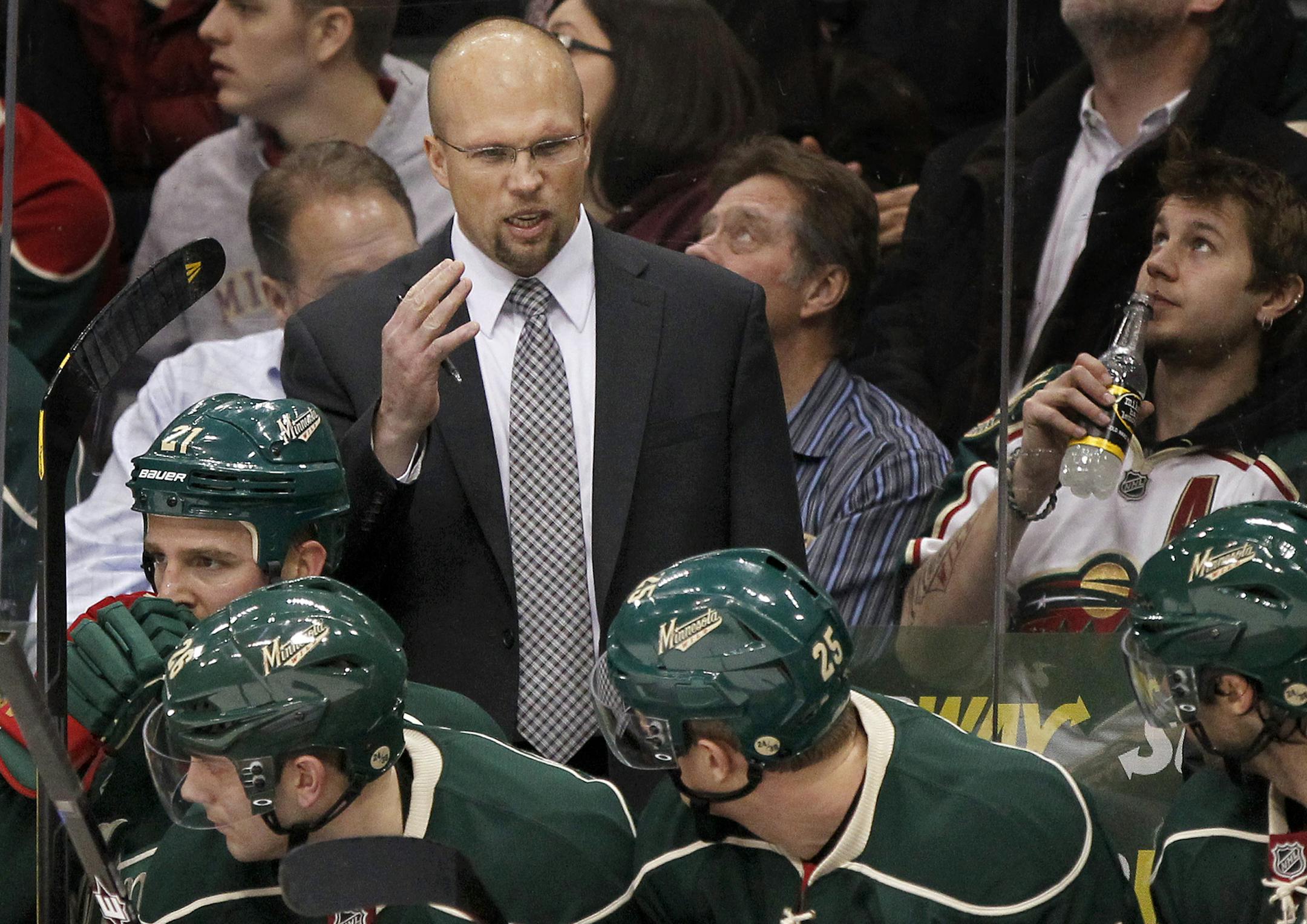 Minnesota Wild head coach Mike Yeo.
