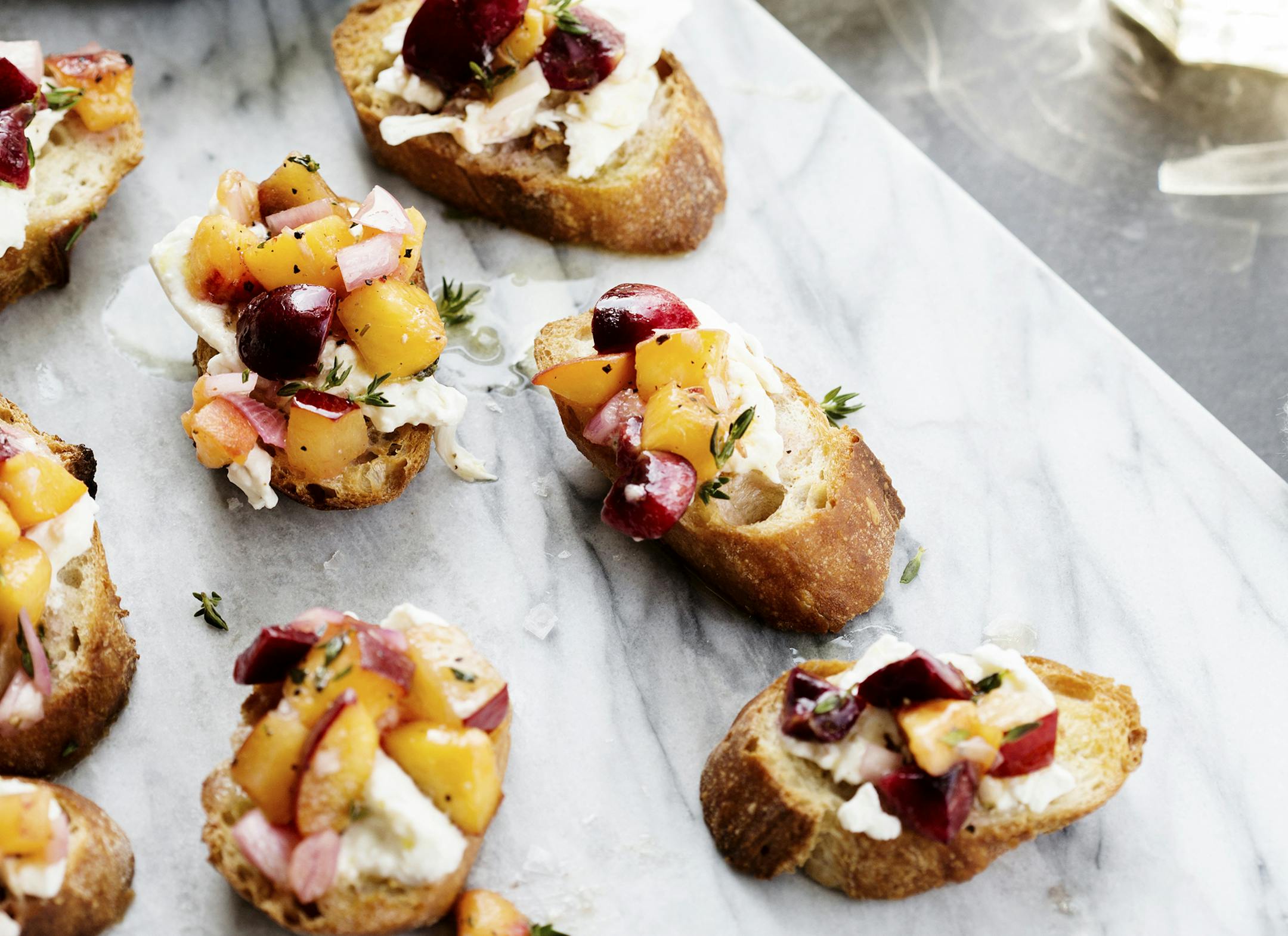Provided by Eliesa Johnson Stone Fruit Crostini