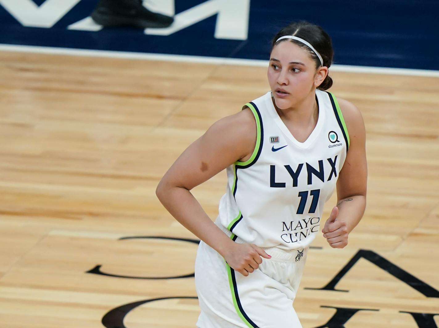 Forward Natalie Achonwa is in her second season coming off the Lynx bench.