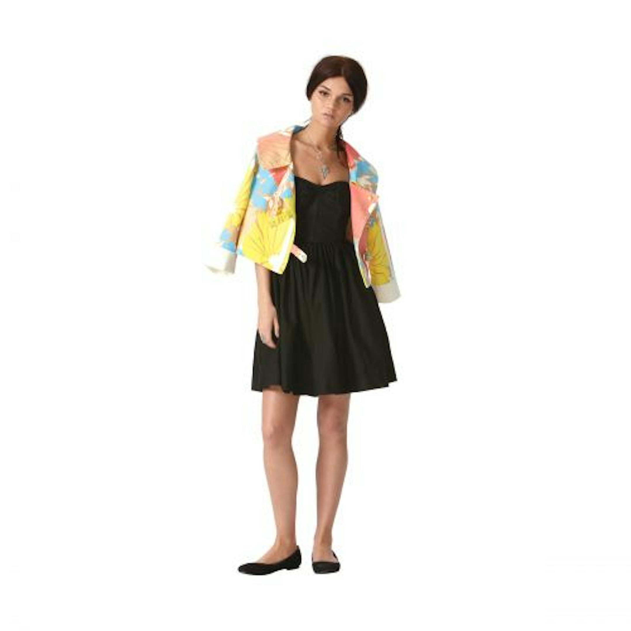 A Target Go International design by Tracy Feith. Strapless dress ($44.99) and cropped jacket ($44.99).