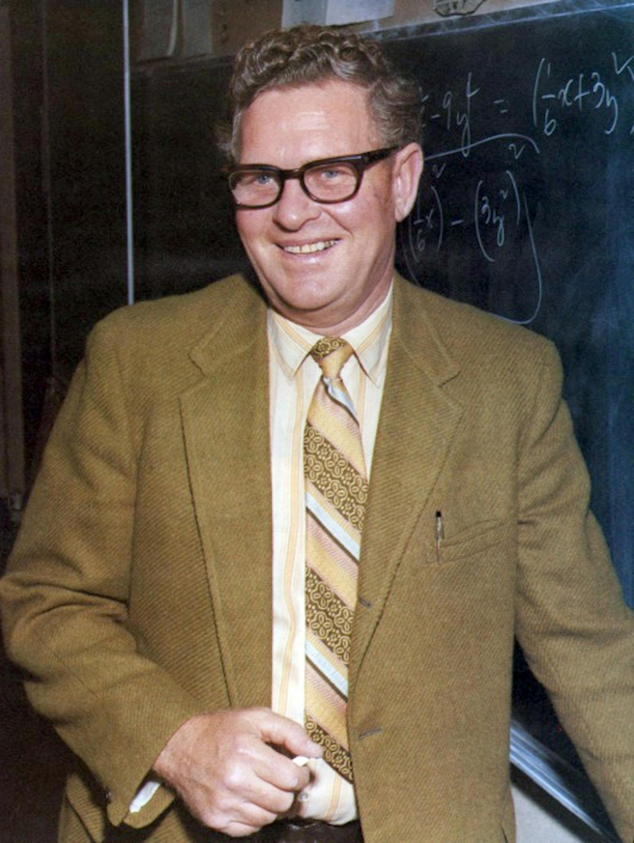 John Campbell. Here's a shot of him in his prime, in his classroom in 1975.