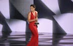 Tatiana Maslany accepts the award for outstanding lead actress in a drama series for "Orphan Black" at the 68th Primetime Emmy Awards on Sunday, Sept.