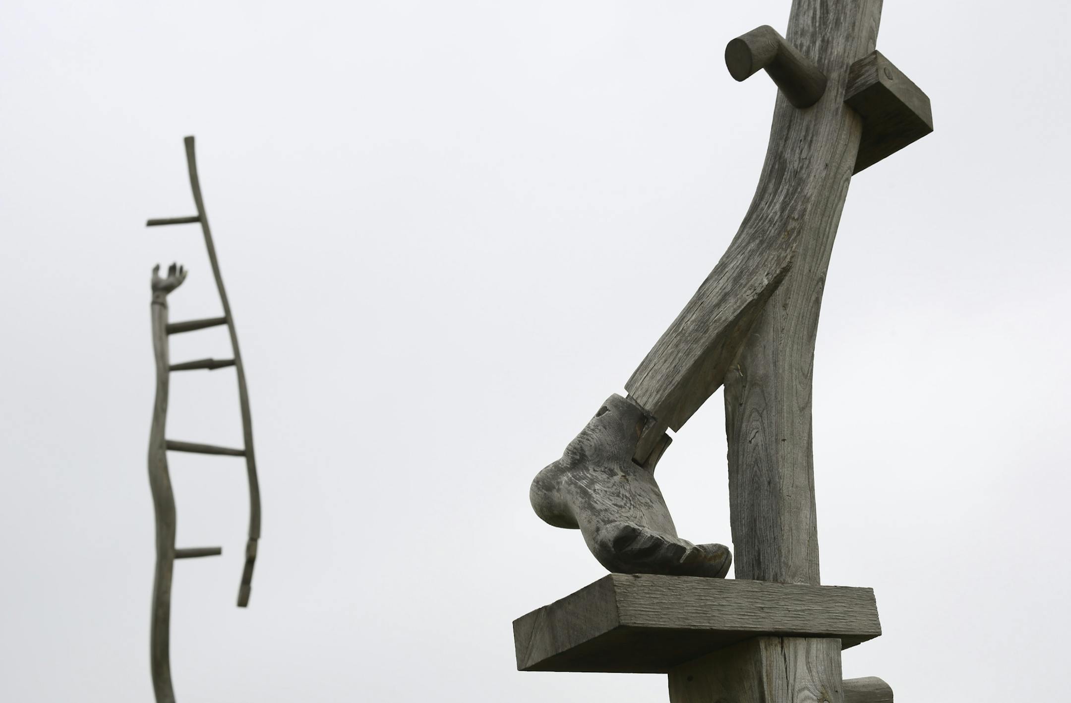 Detail of “Meanwhile, At Two Points in the Indian Ocean,” a 2013 work by Anders Nienstaedt, at the Franconia Sculpture Park.