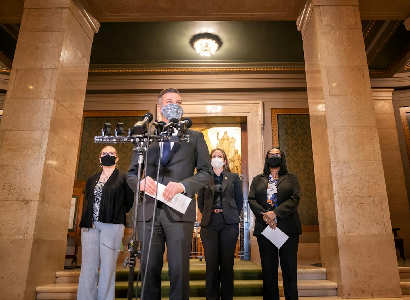 House Majority Leader Ryan Winkler, DFL-Golden Valley introduced a bill to legalize adult-use cannabis in Minnesota at the State Capitol, along with Rep. Jessica Hanson, DFL-Burnsville, Sen. Melisa Franzen, DFL-Edina and Rep. Rena Moran, DFL-St. Paul. It will address the criminal justice inequities in the current system.