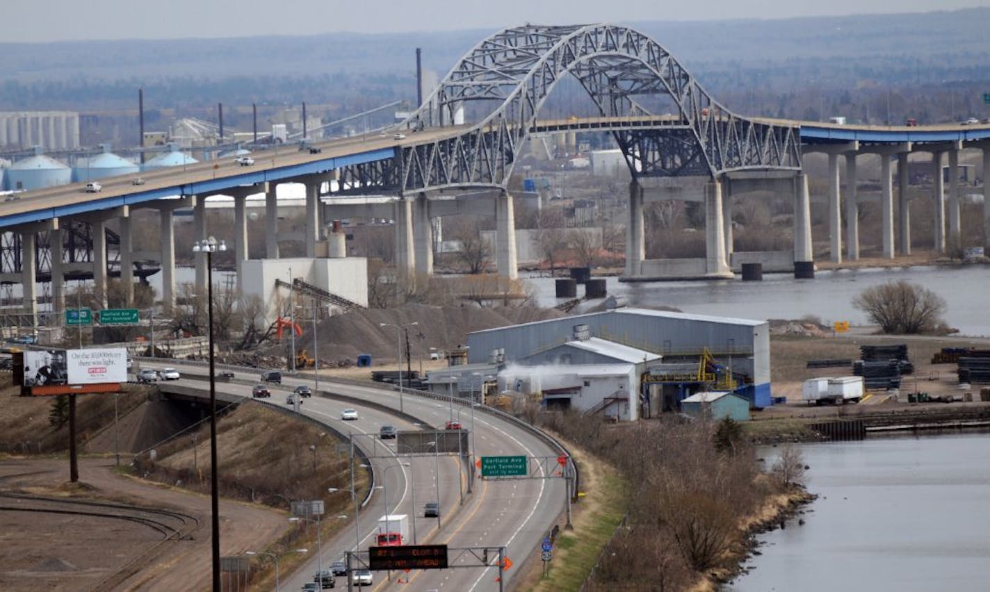 James A Blatnik Bridge looking towards Superior, W.